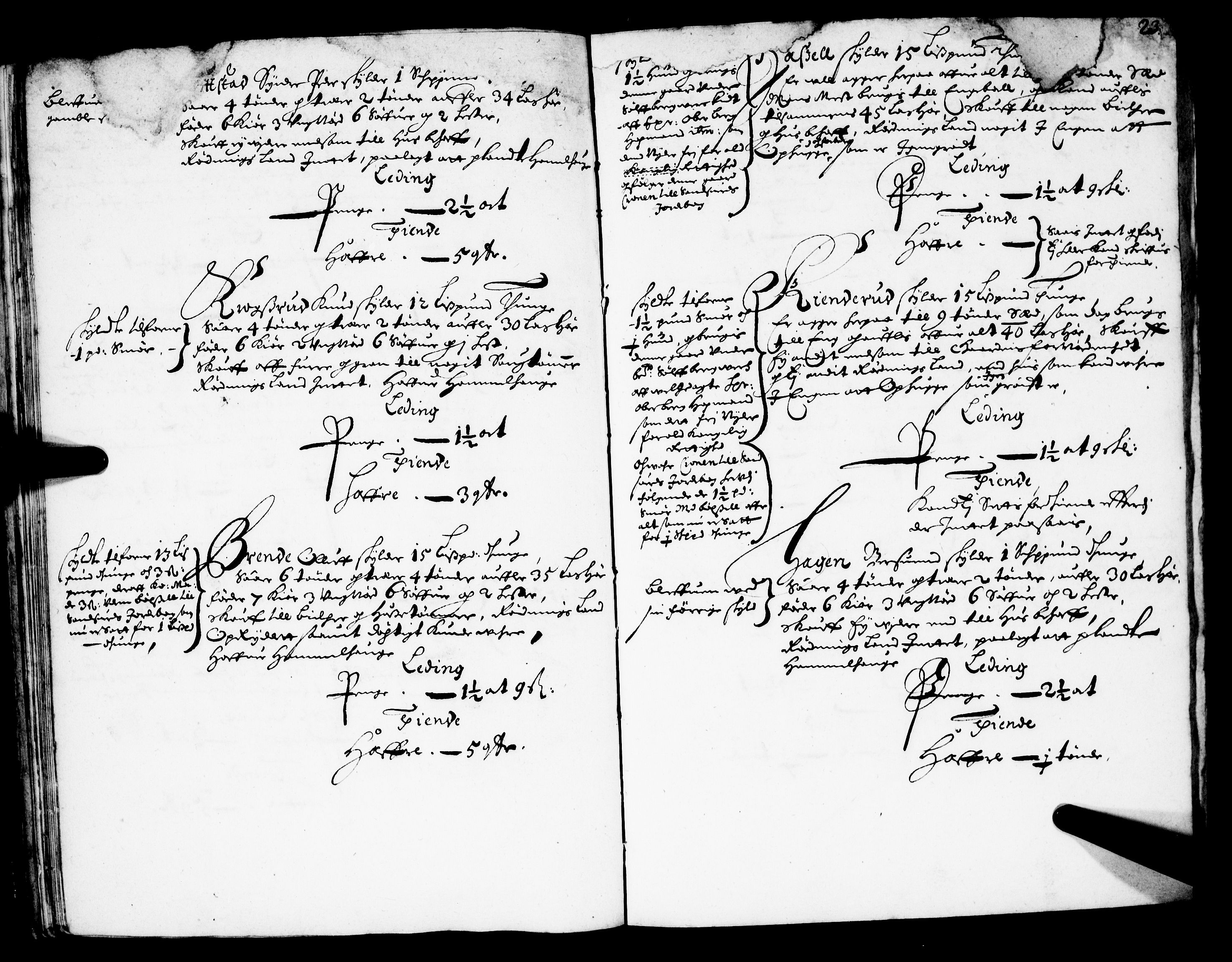 Rentekammeret inntil 1814, Realistisk ordnet avdeling, AV/RA-EA-4070/N/Nb/Nba/L0024: Sandsvær prestegjeld, 1667, p. 22b-23a