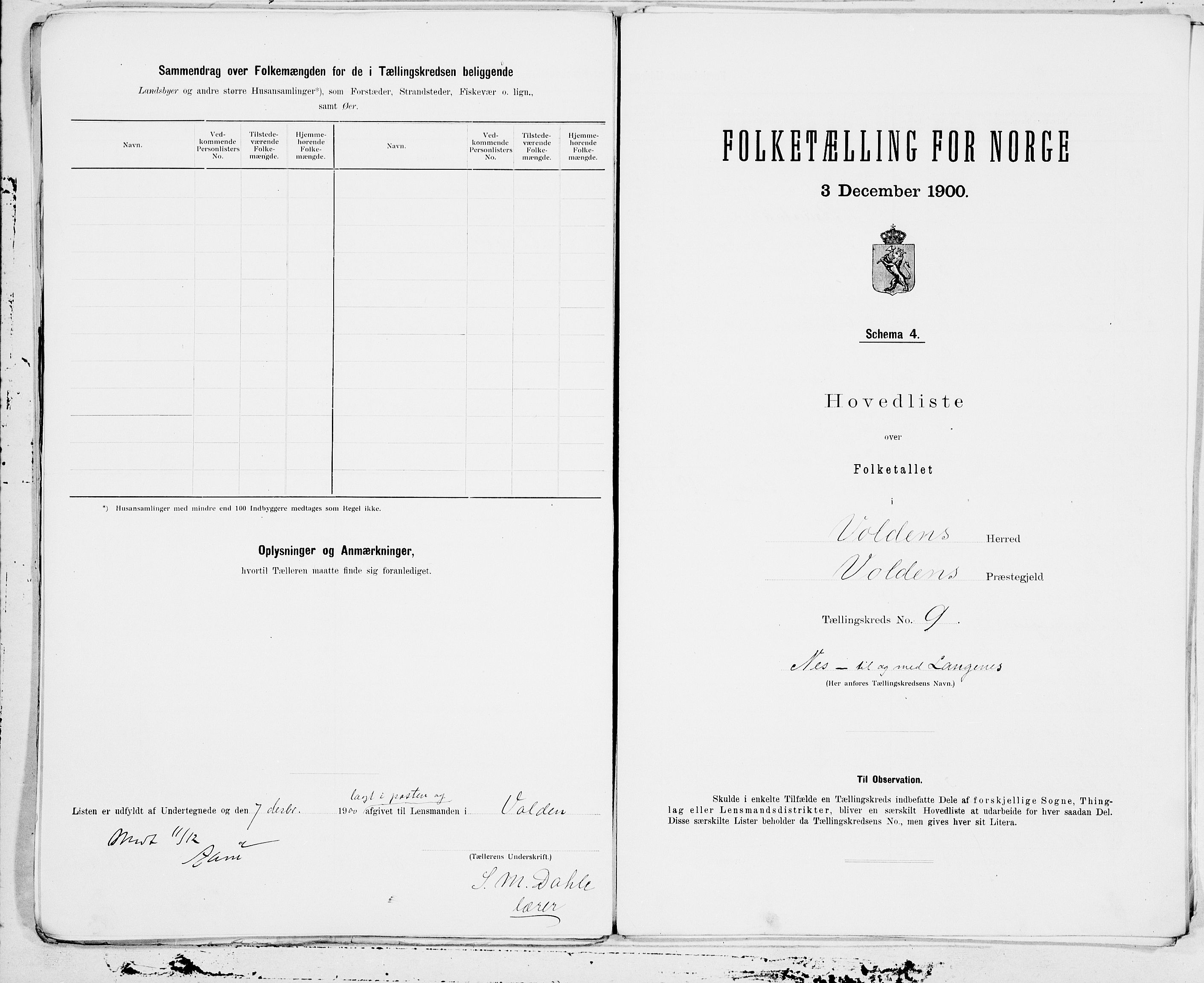 SAT, 1900 census for Volda, 1900, p. 18