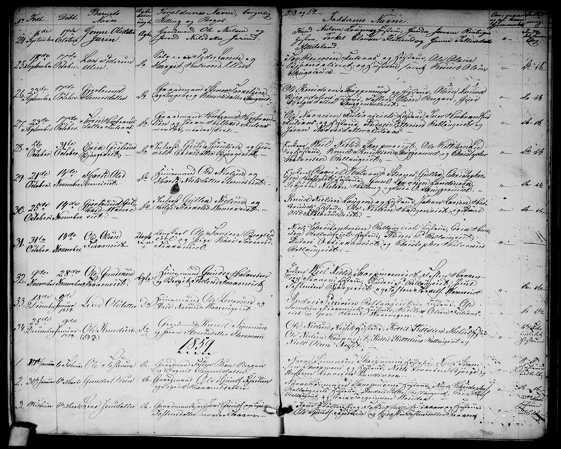 Rollag kirkebøker, SAKO/A-240/G/Ga/L0003: Parish register (copy) no. I 3, 1856-1887, p. 5