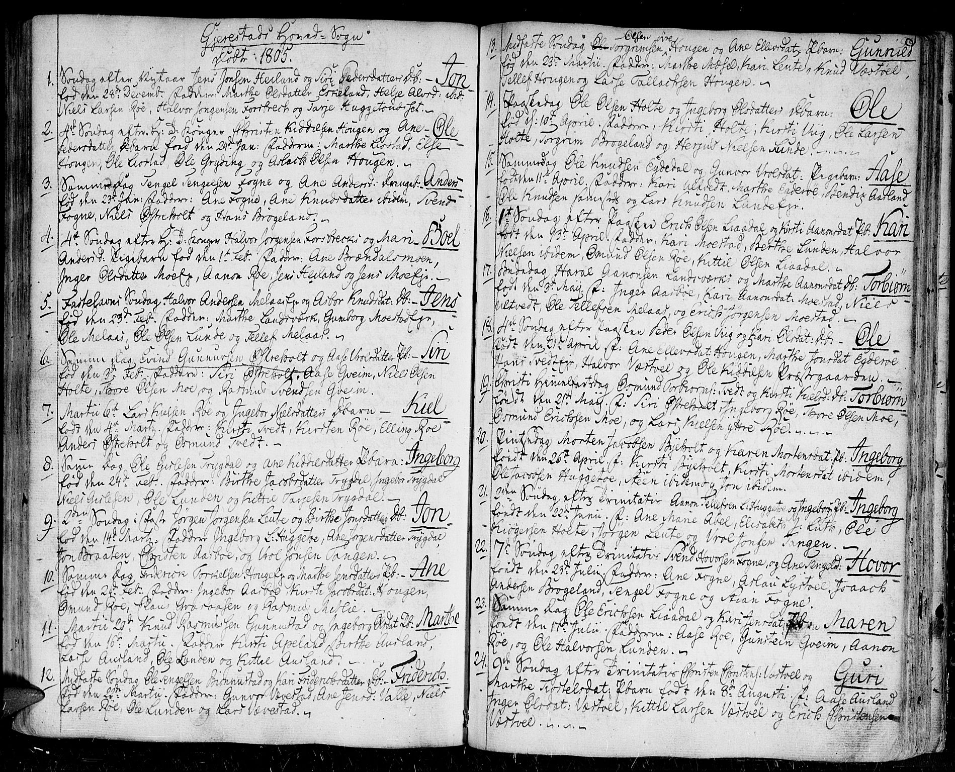 Gjerstad sokneprestkontor, AV/SAK-1111-0014/F/Fa/Faa/L0003: Parish register (official) no. A 3, 1780-1815, p. 99