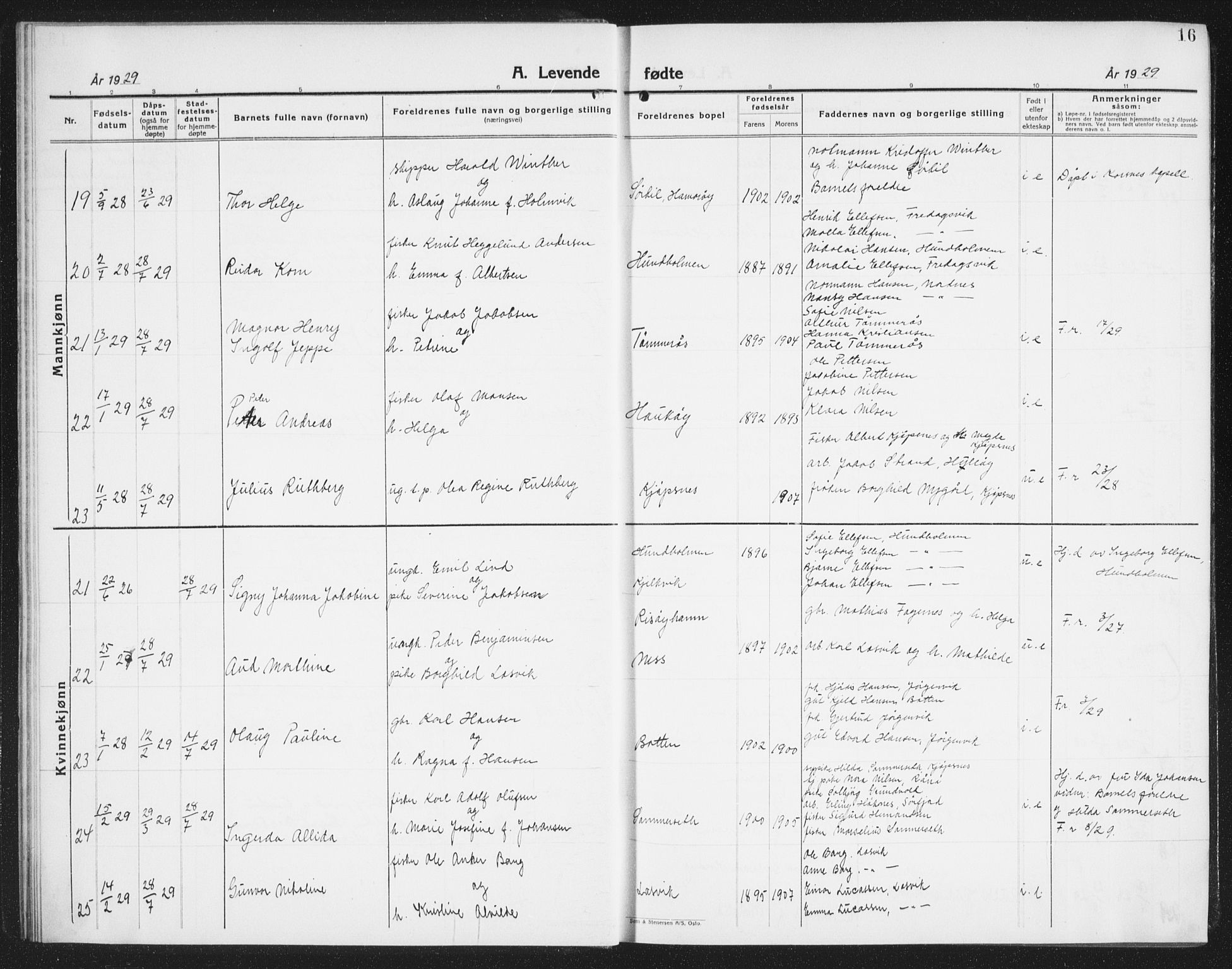 Ministerialprotokoller, klokkerbøker og fødselsregistre - Nordland, AV/SAT-A-1459/861/L0879: Parish register (copy) no. 861C05, 1926-1939, p. 16