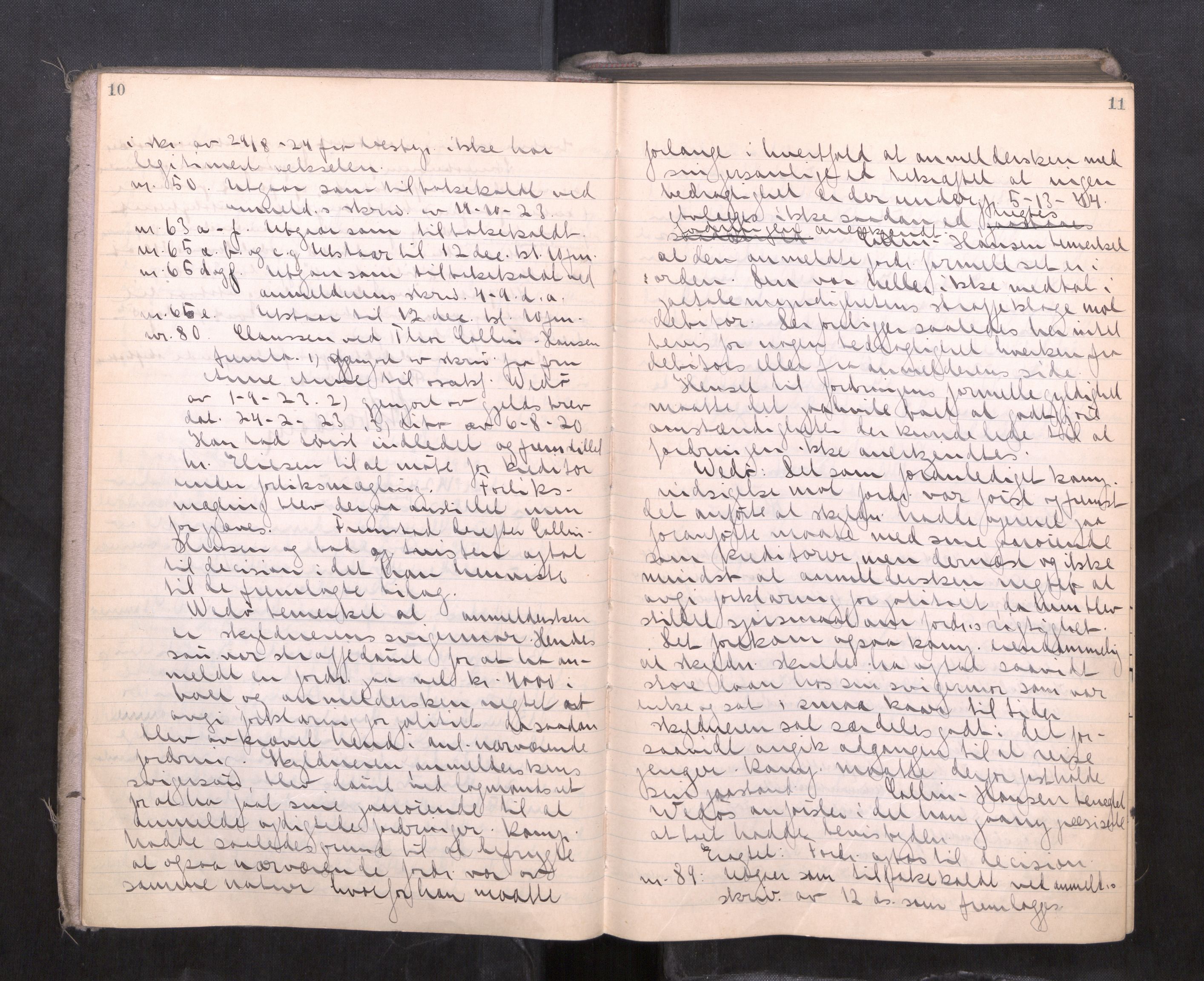 Strinda og Selbu sorenskriveri, AV/SAT-A-0015/3/3B/L0015: Skifteforhandlingsprot. 15, 1924-1927, p. 10-11