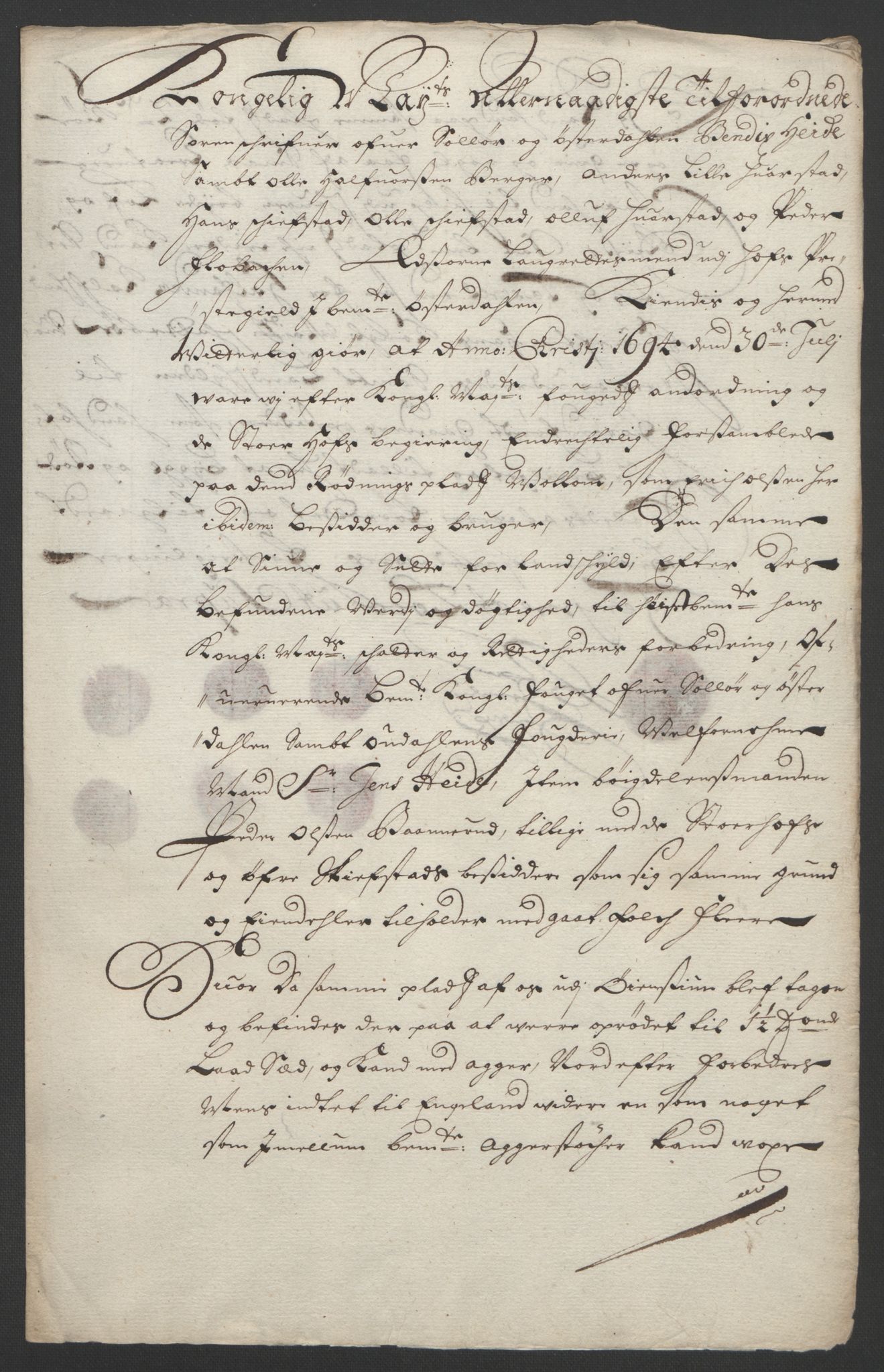 Rentekammeret inntil 1814, Reviderte regnskaper, Fogderegnskap, AV/RA-EA-4092/R13/L0832: Fogderegnskap Solør, Odal og Østerdal, 1694, p. 249