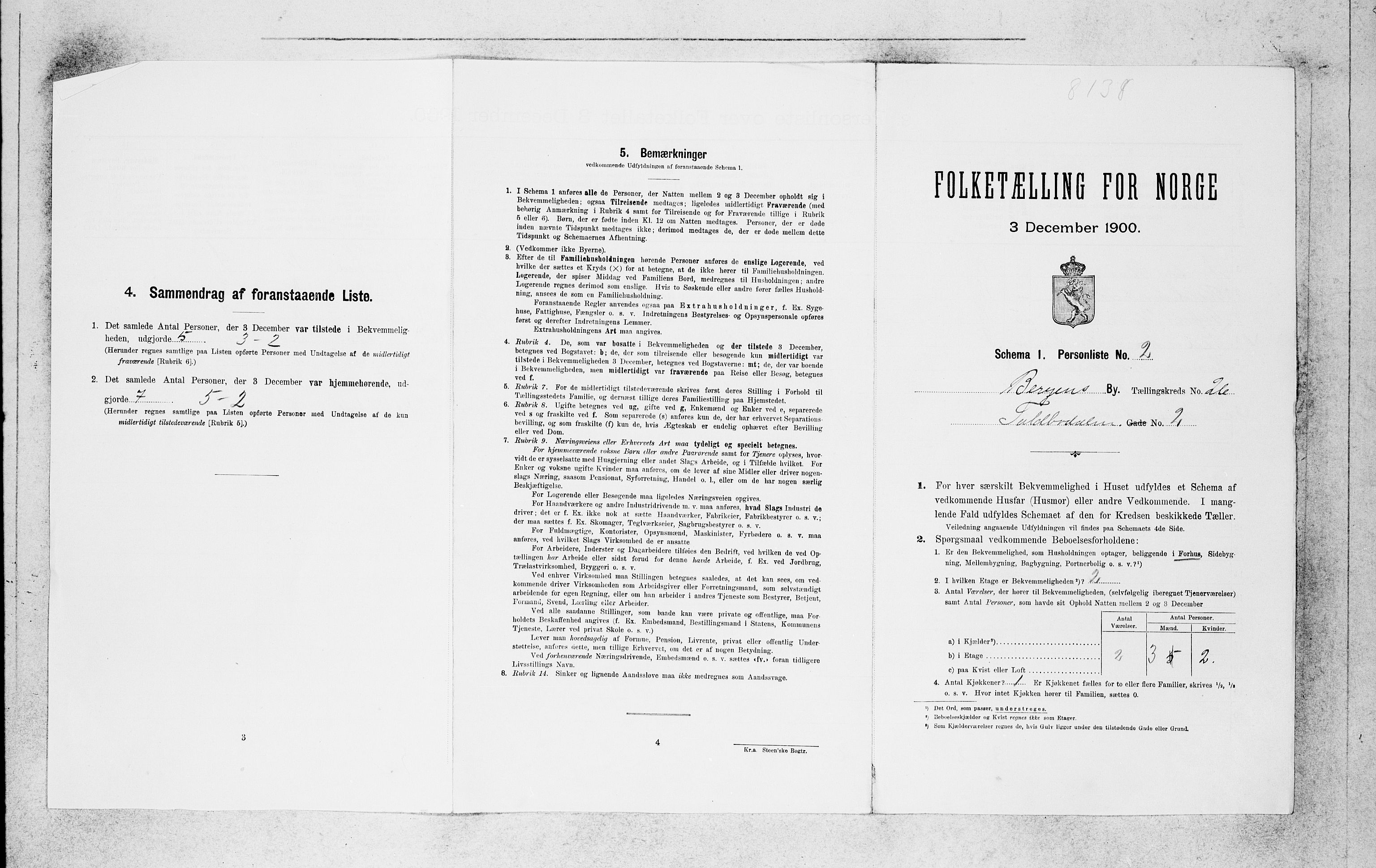 SAB, 1900 census for Bergen, 1900, p. 5362