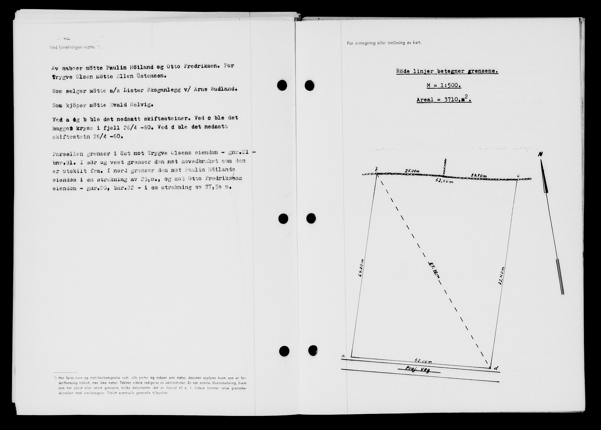 Lyngdal sorenskriveri, AV/SAK-1221-0004/G/Gb/L0680: Mortgage book no. A XXVI, 1960-1960, Diary no: : 726/1960