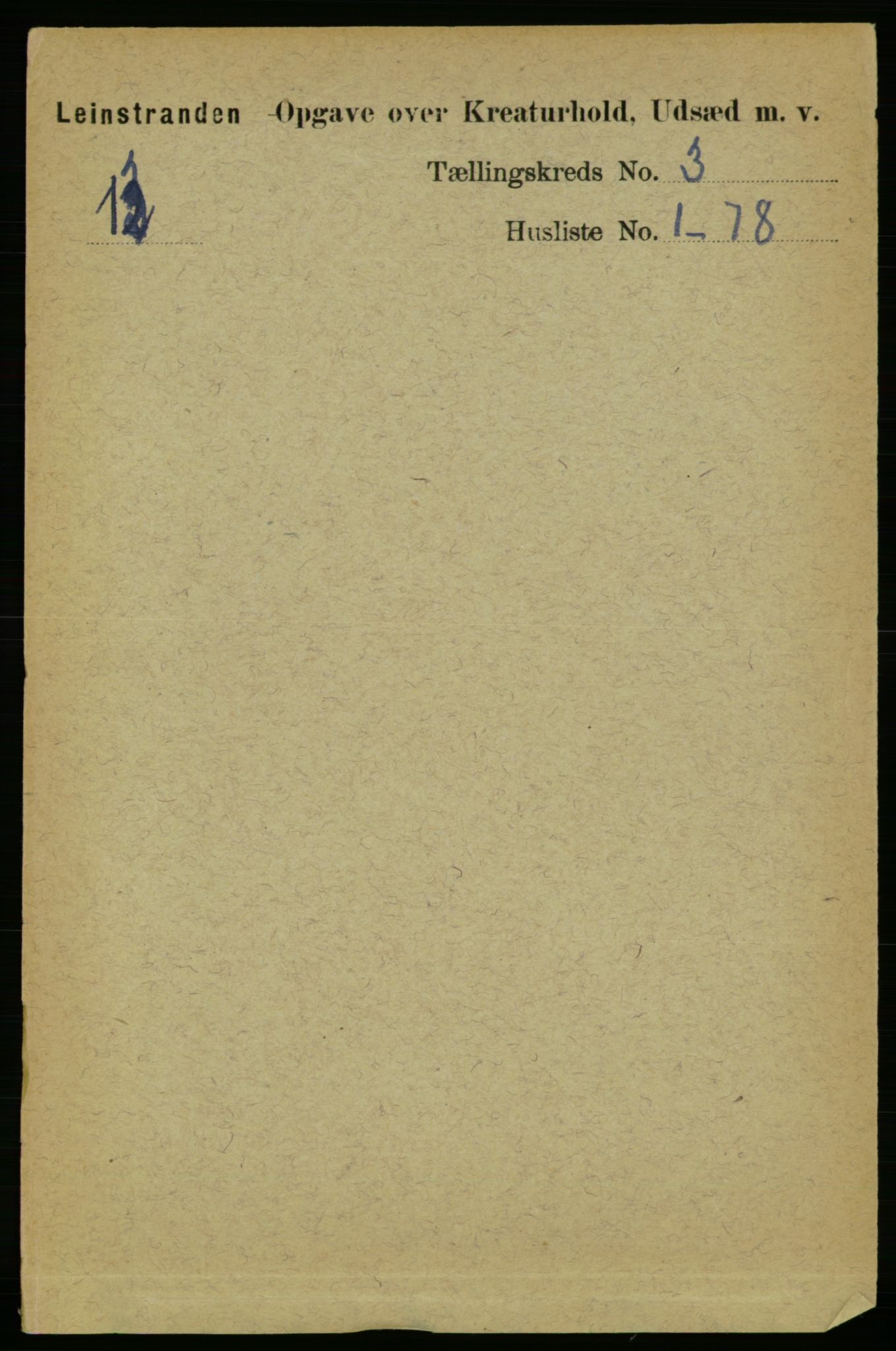 RA, 1891 census for 1654 Leinstrand, 1891, p. 1682