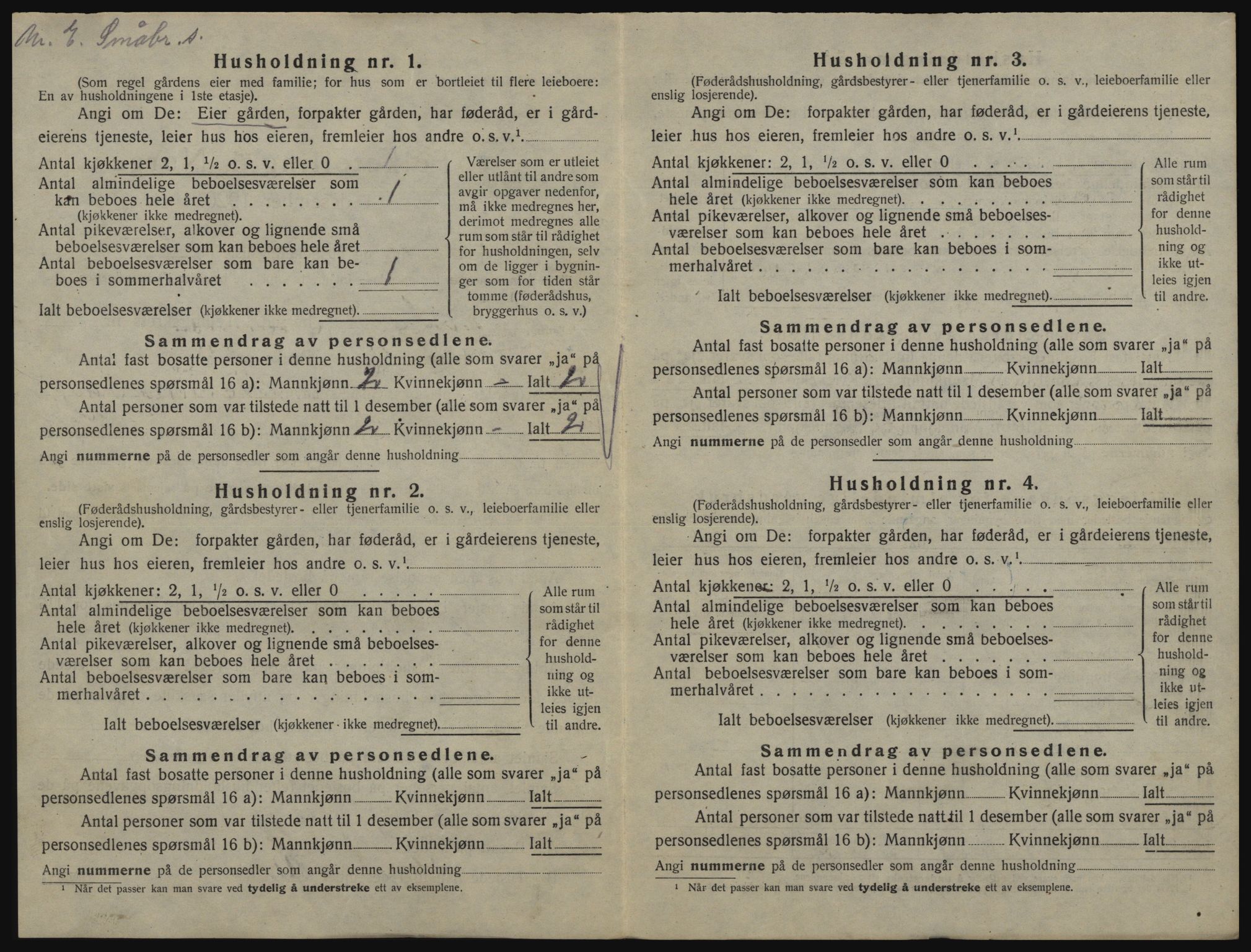 SATØ, 1920 census for Polmak, 1920, p. 24