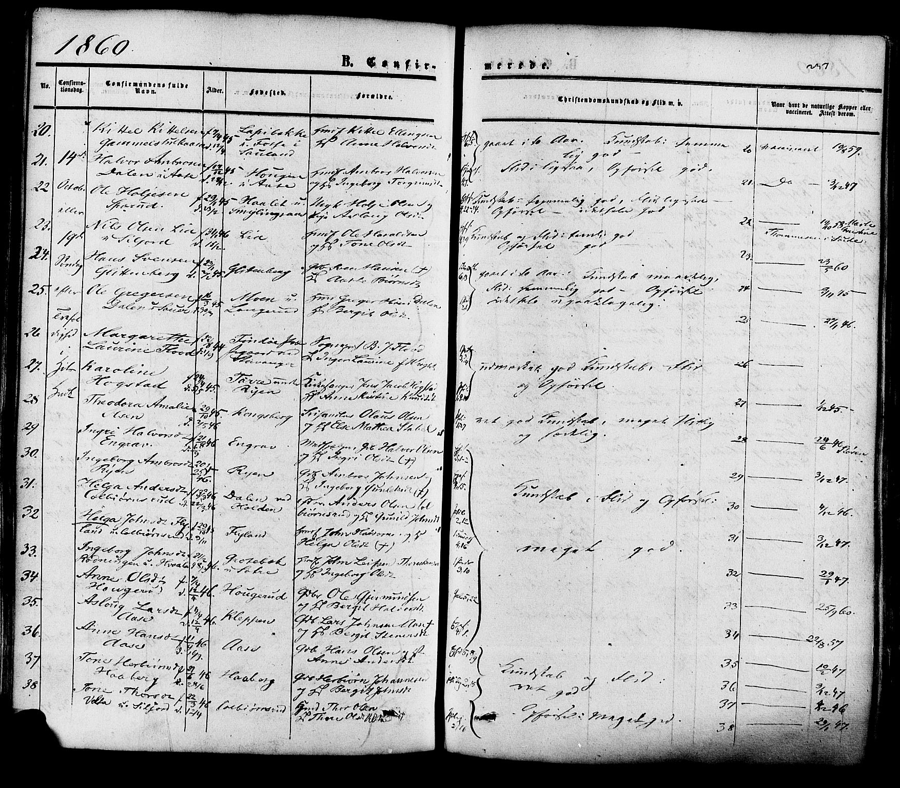 Heddal kirkebøker, SAKO/A-268/F/Fa/L0007: Parish register (official) no. I 7, 1855-1877, p. 237