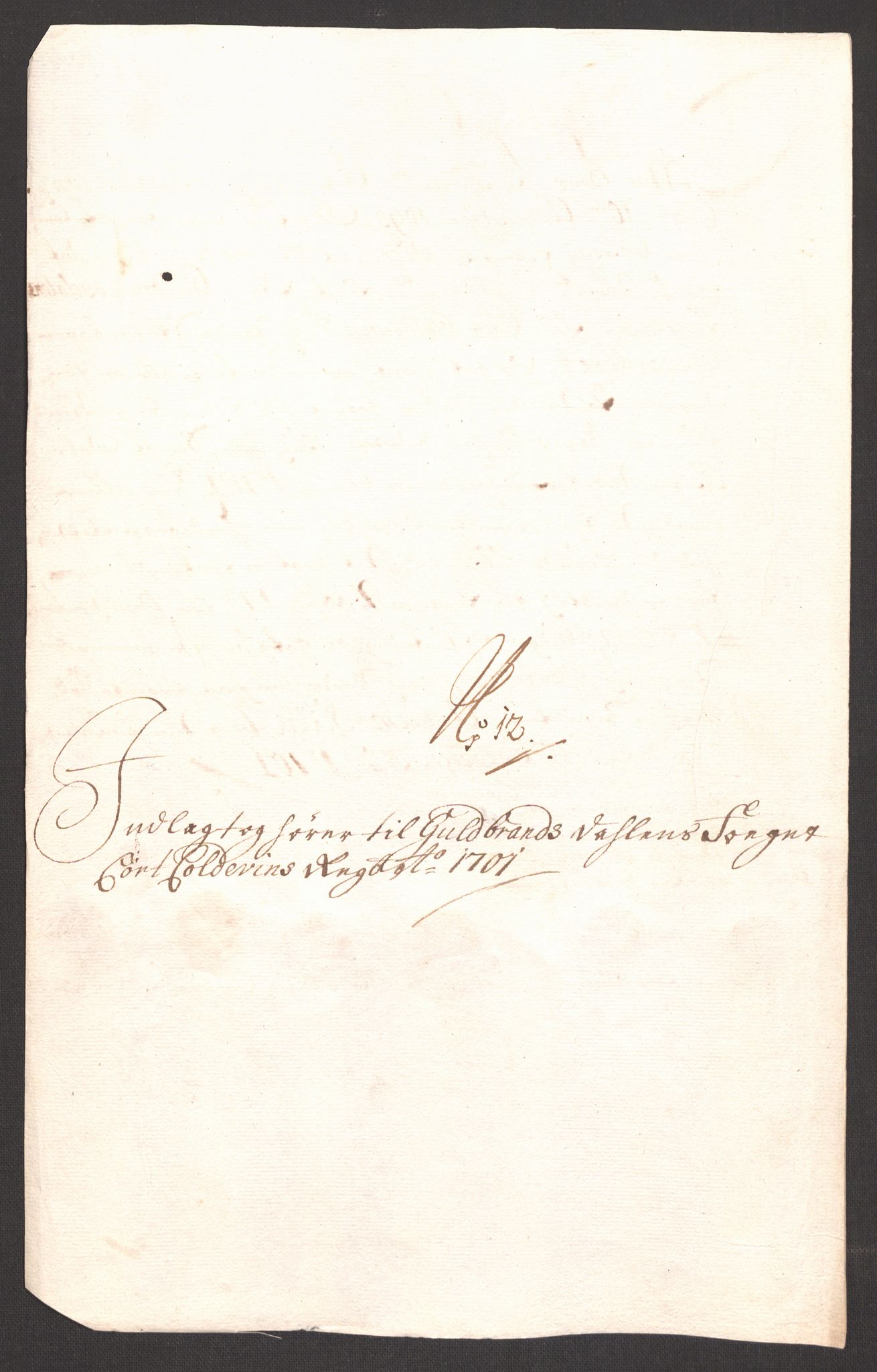 Rentekammeret inntil 1814, Reviderte regnskaper, Fogderegnskap, AV/RA-EA-4092/R17/L1174: Fogderegnskap Gudbrandsdal, 1701, p. 136