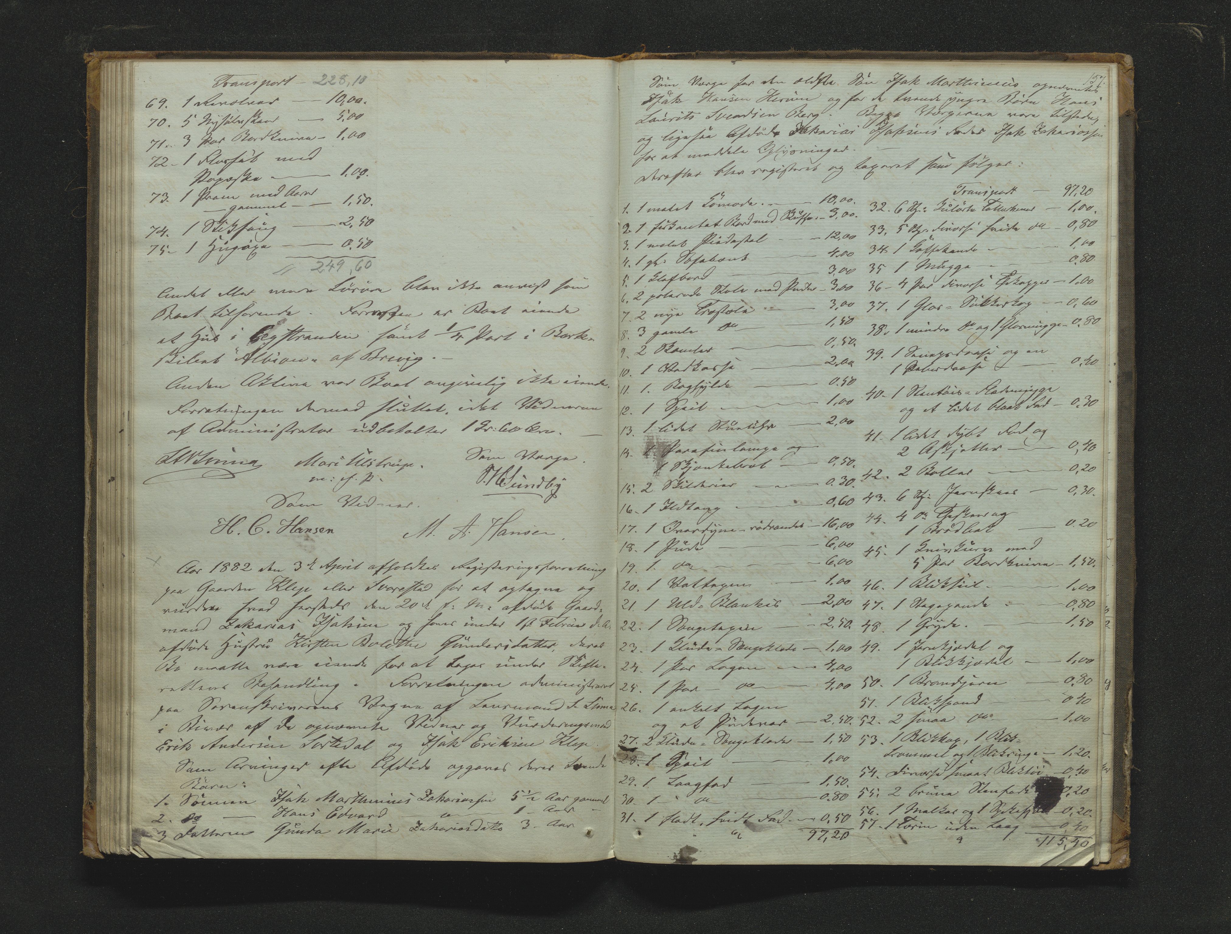 Bamble sorenskriveri, AV/SAKO-A-214/H/Hb/Hbb/Hbbb/L0002/0001: Skifteregisteringsprotokoll  / Skifteregisteringsprotokoll 4, 1862-1884, p. 156-157