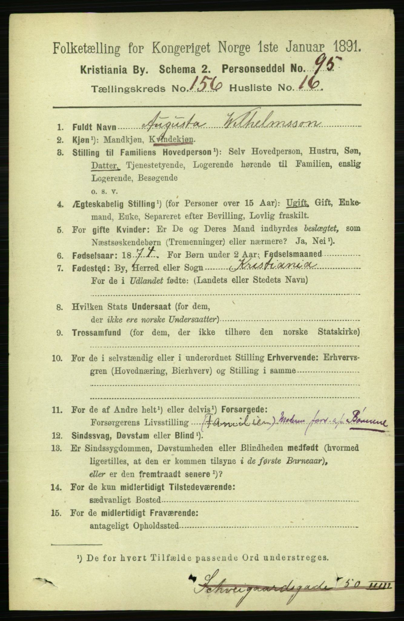 RA, 1891 census for 0301 Kristiania, 1891, p. 89177