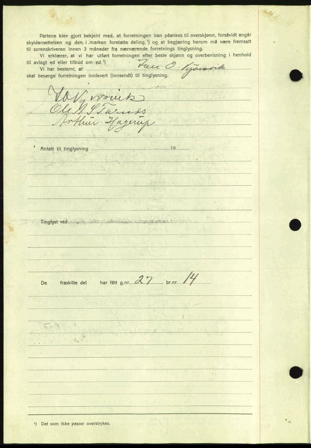 Romsdal sorenskriveri, SAT/A-4149/1/2/2C: Mortgage book no. A3, 1937-1937, Diary no: : 1943/1937
