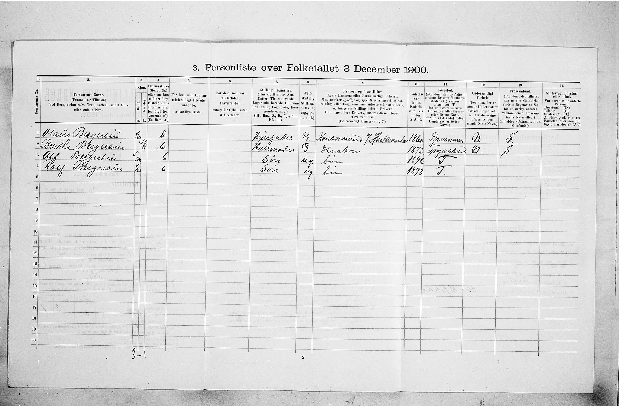 SAO, 1900 census for Kristiania, 1900, p. 36779