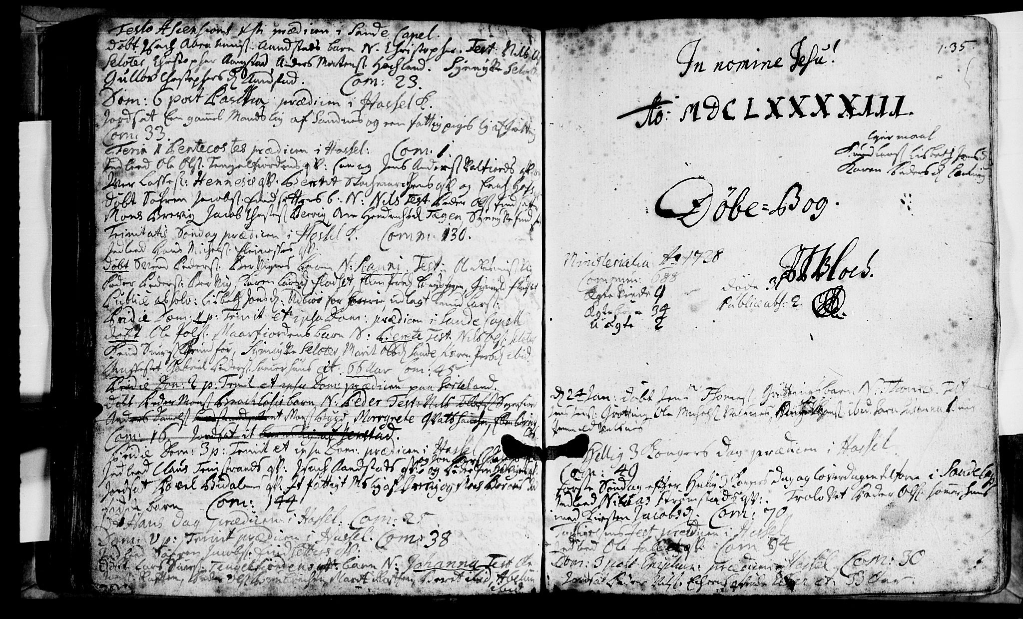 Ministerialprotokoller, klokkerbøker og fødselsregistre - Nordland, AV/SAT-A-1459/888/L1231: Parish register (official) no. 888A01 /1, 1693-1738, p. 135