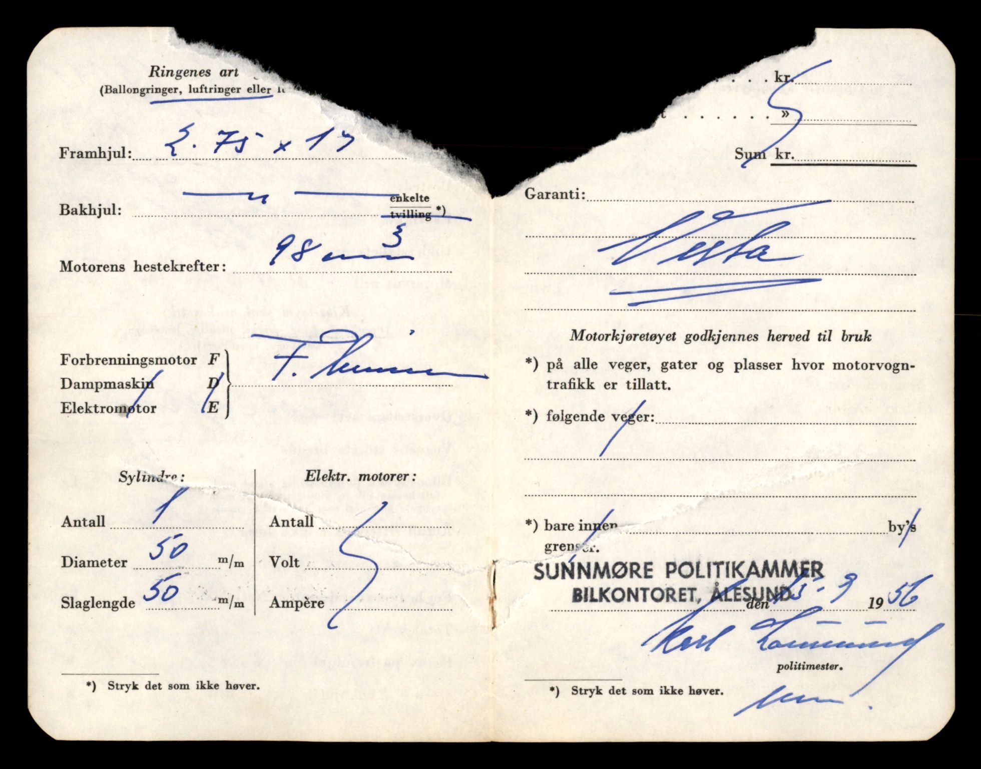 Møre og Romsdal vegkontor - Ålesund trafikkstasjon, AV/SAT-A-4099/F/Fe/L0037: Registreringskort for kjøretøy T 13031 - T 13179, 1927-1998, p. 2725
