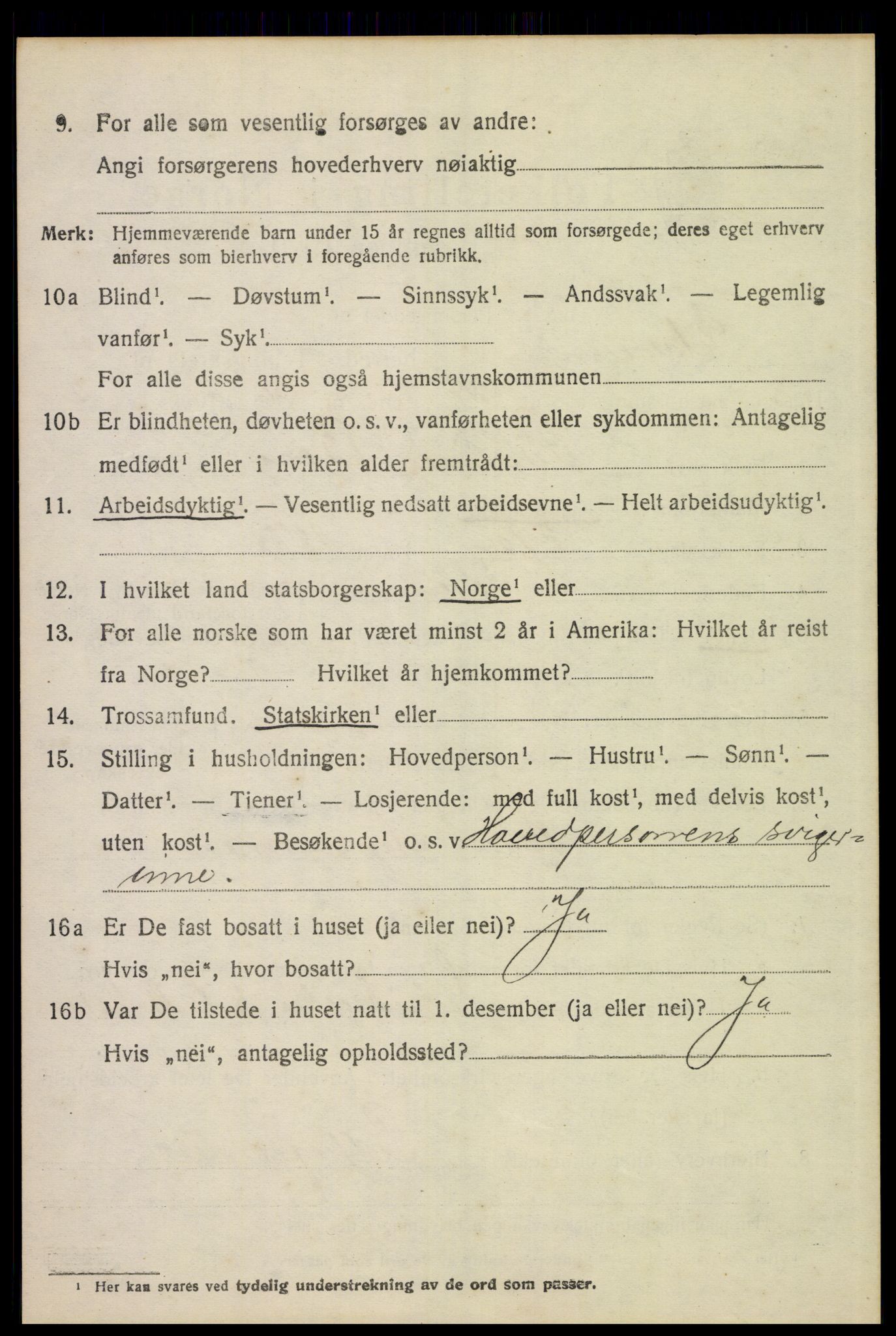 SAH, 1920 census for Elverum, 1920, p. 6921