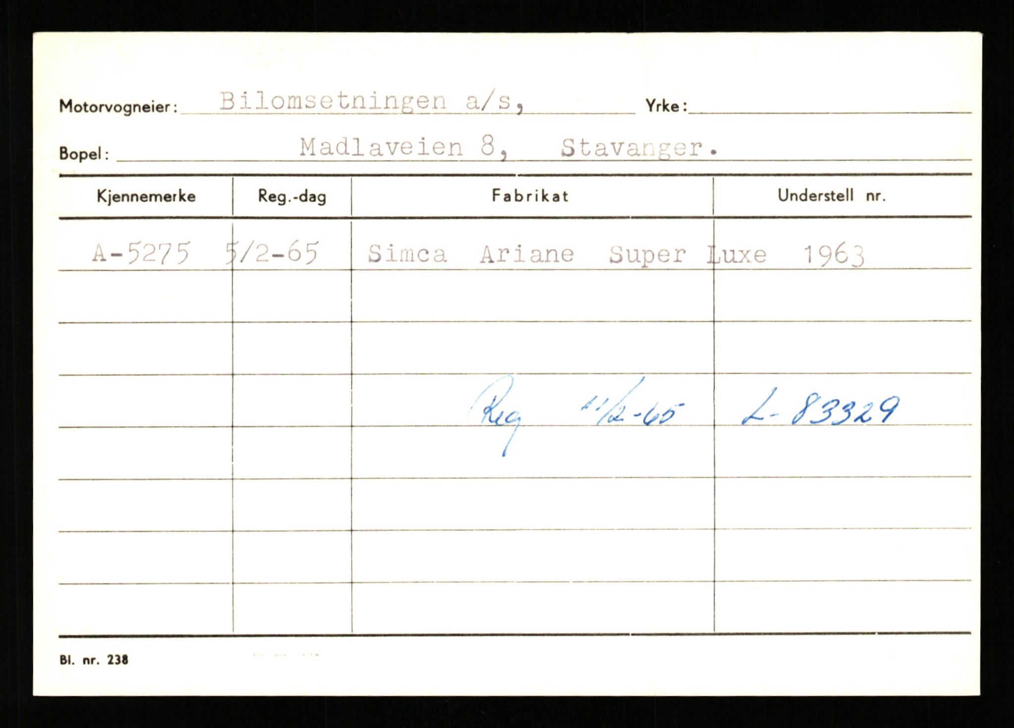 Stavanger trafikkstasjon, AV/SAST-A-101942/0/G/L0001: Registreringsnummer: 0 - 5782, 1930-1971, p. 3119