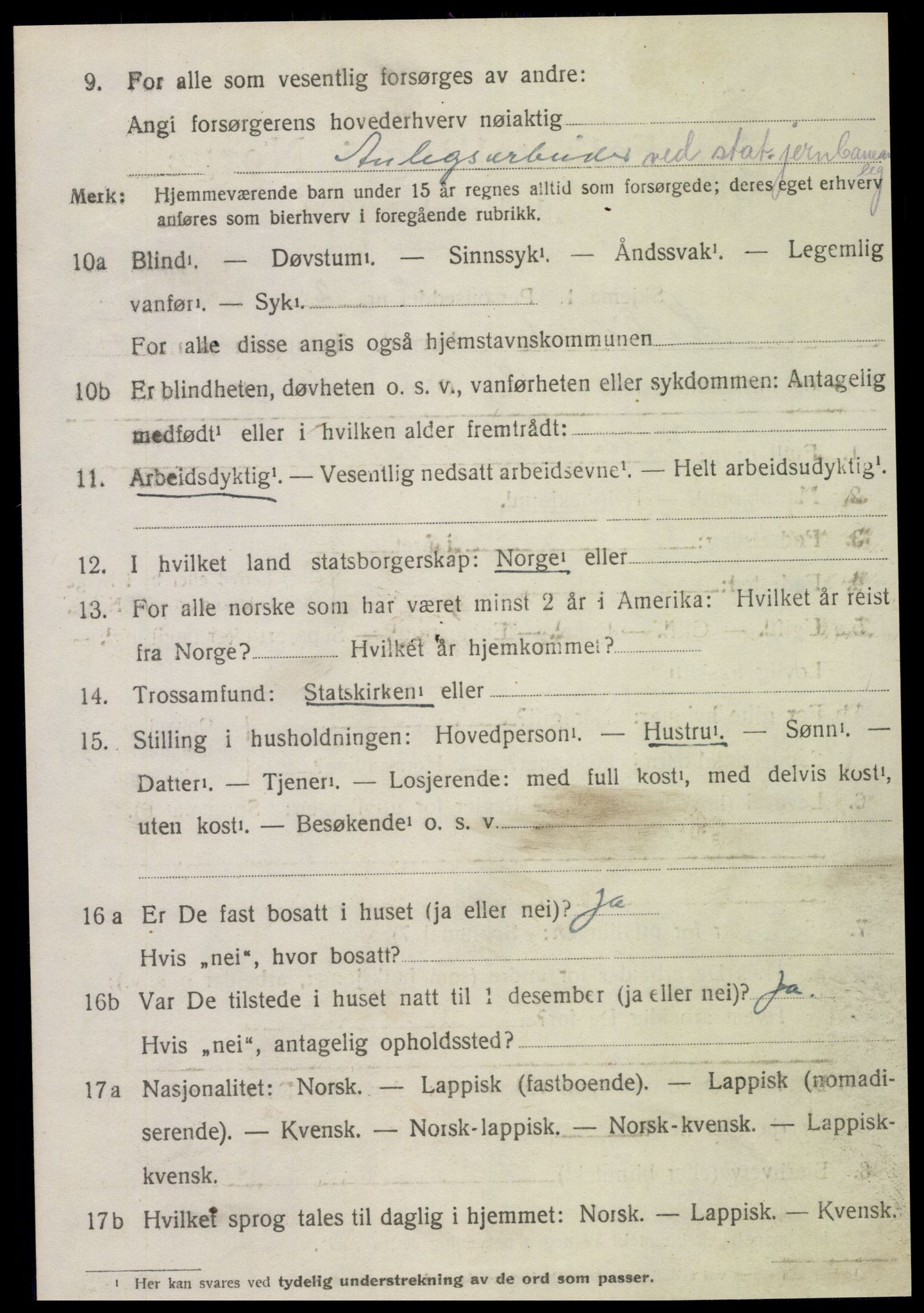 SAT, 1920 census for Leksvik, 1920, p. 6275