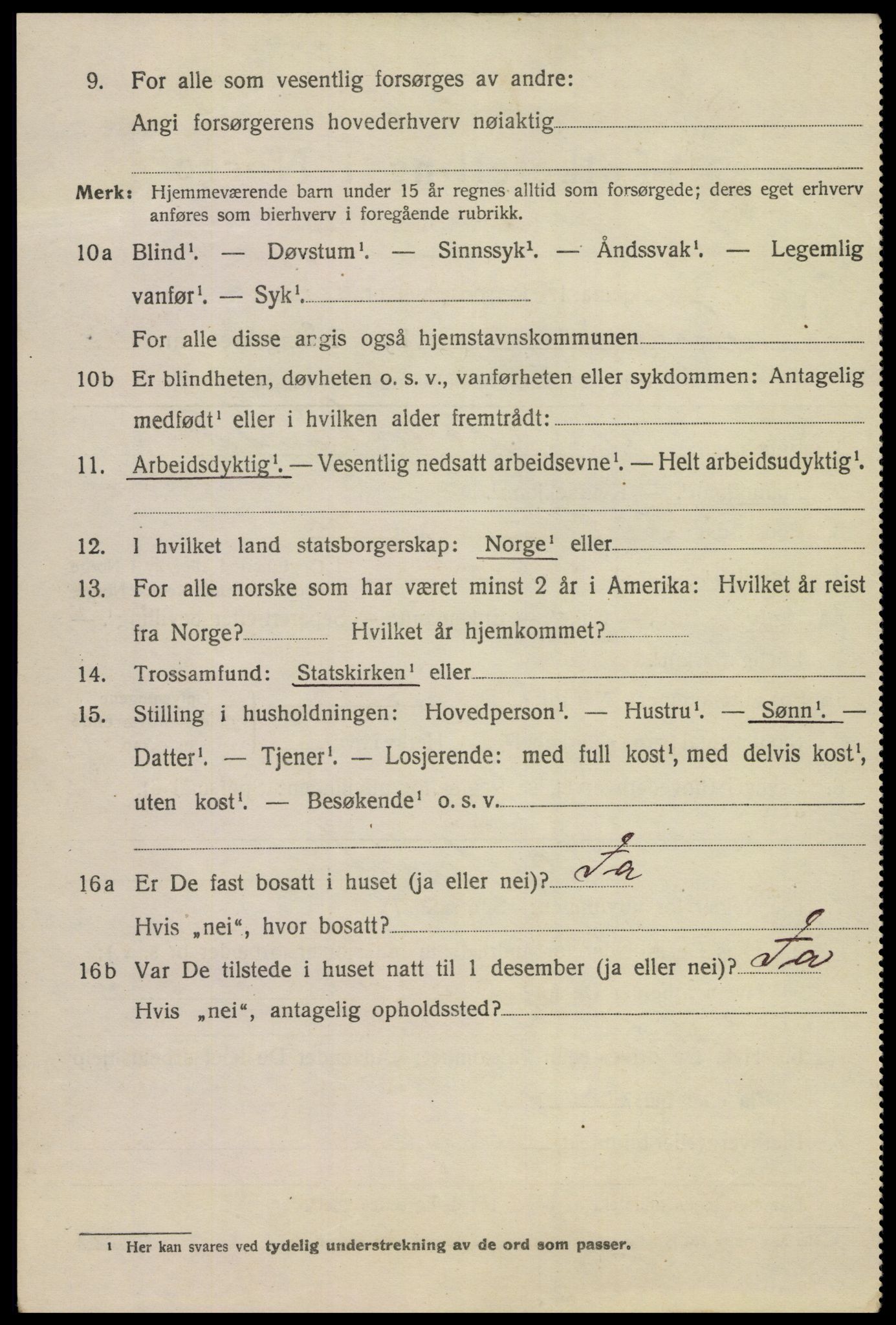 SAKO, 1920 census for Kragerø, 1920, p. 4968