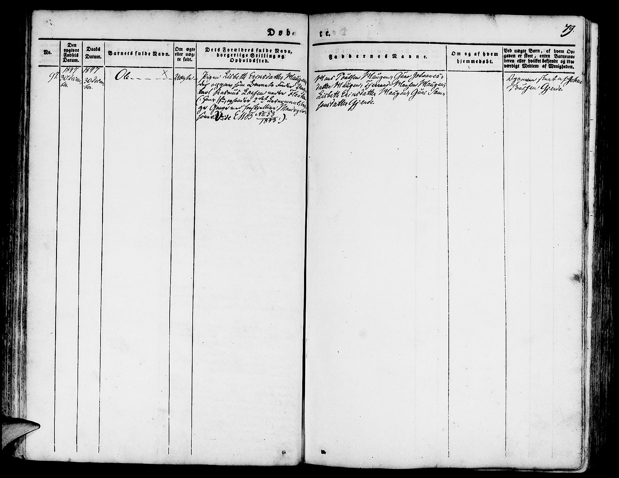 Etne sokneprestembete, SAB/A-75001/H/Haa: Parish register (official) no. A 7, 1831-1847, p. 79