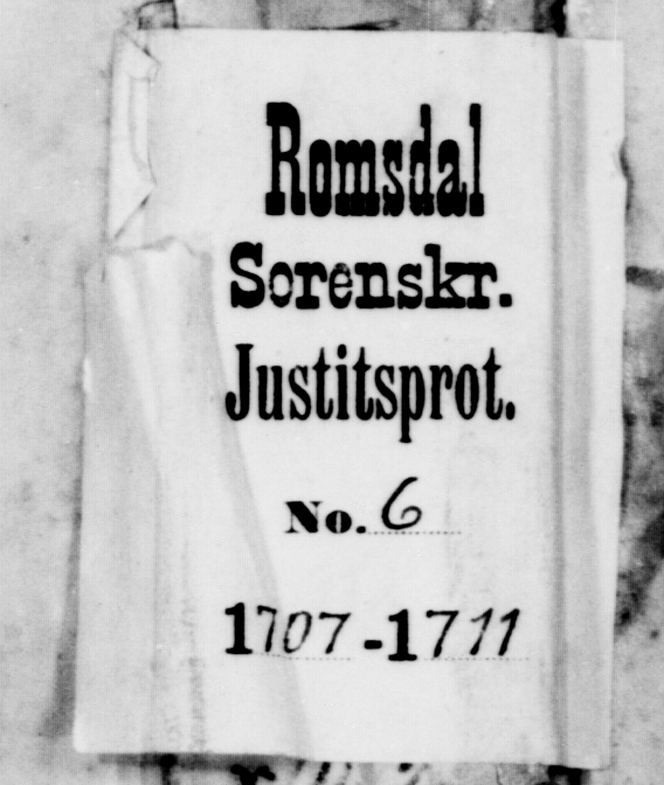 Romsdal sorenskriveri, SAT/A-4149/1/1/1A/L0006: Tingbok, 1707-1711