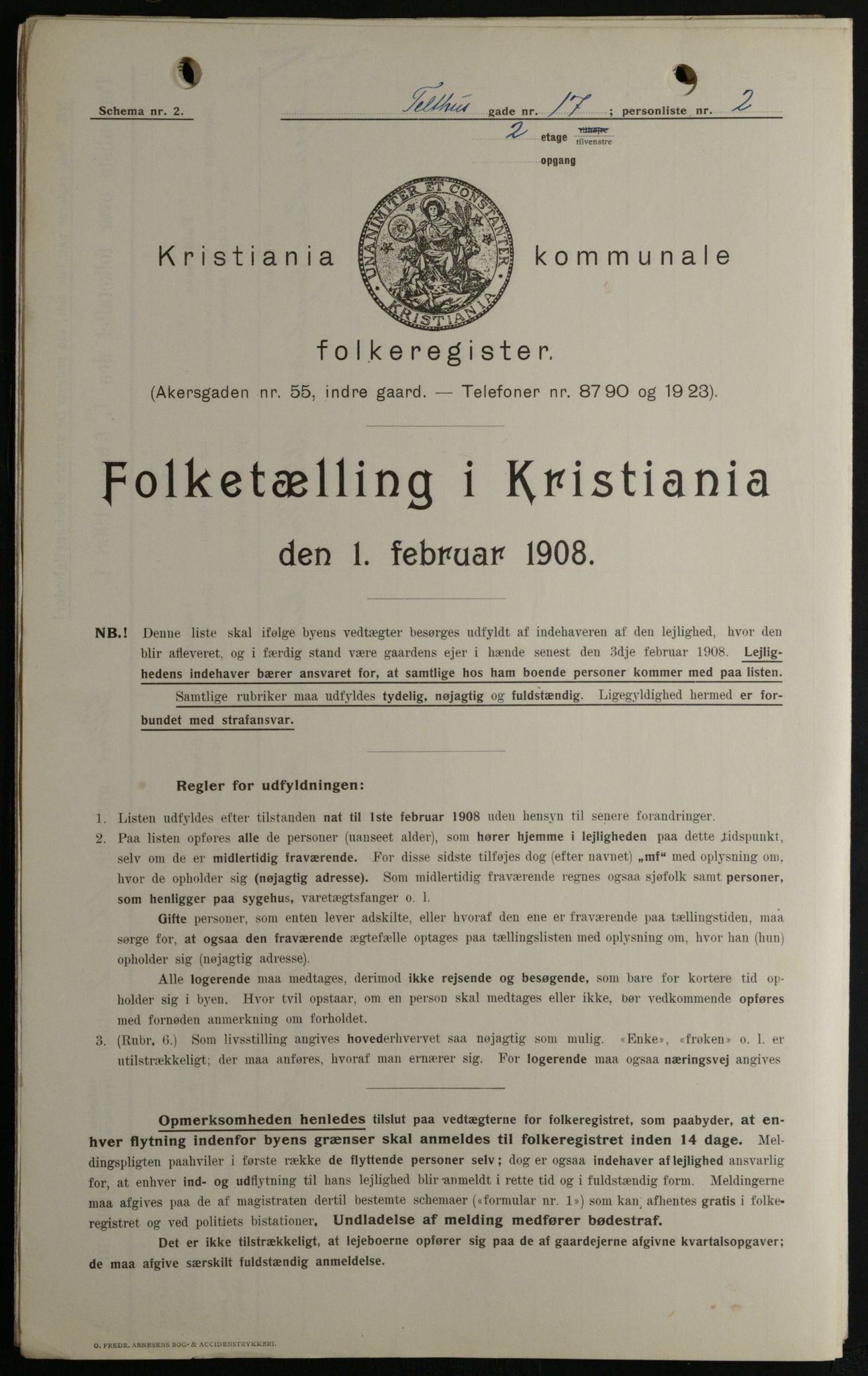 OBA, Municipal Census 1908 for Kristiania, 1908, p. 96753