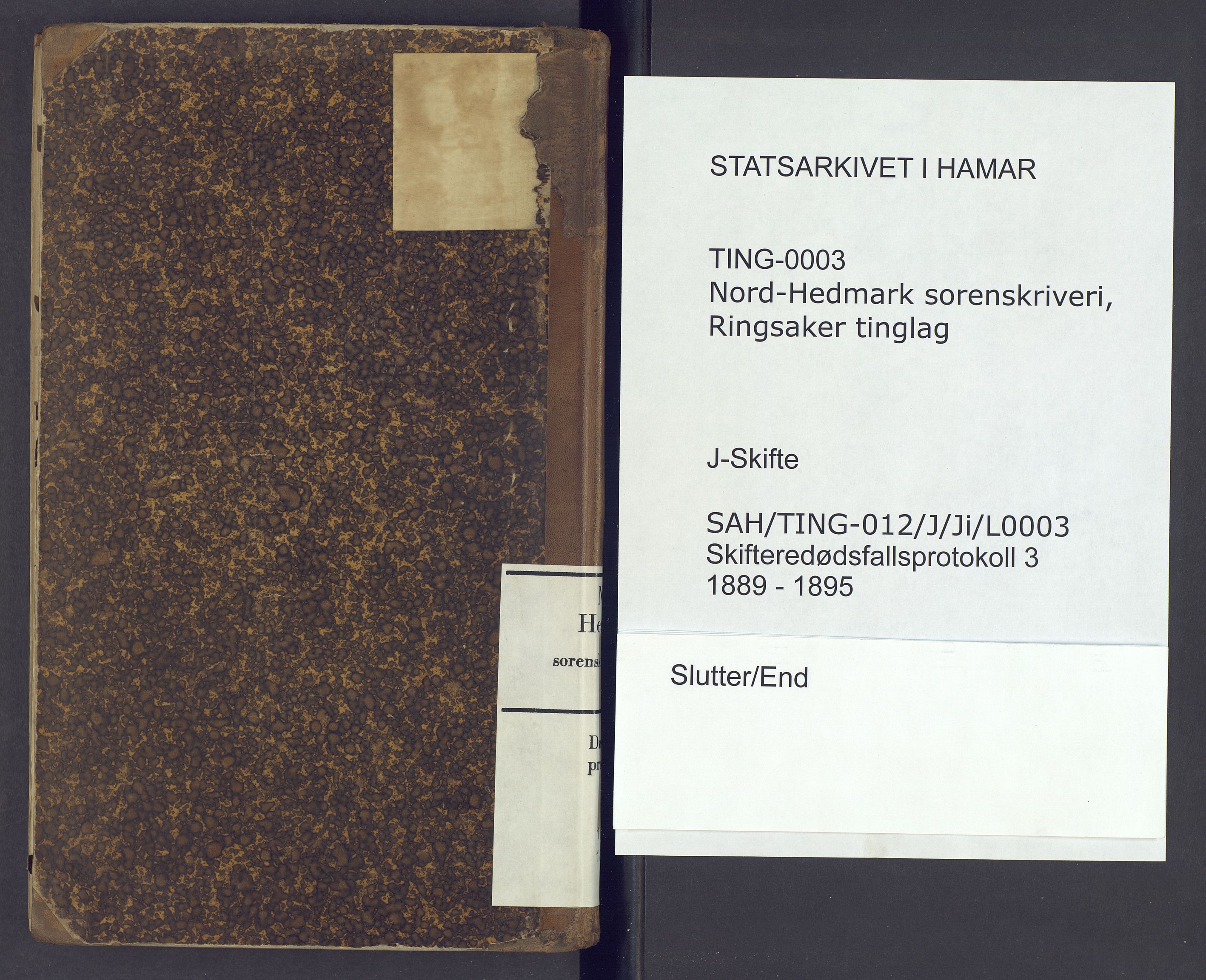 Nord-Hedmark sorenskriveri, SAH/TING-012/J/Ji/L0003: Dødsfallsprotokoll, 1889-1895