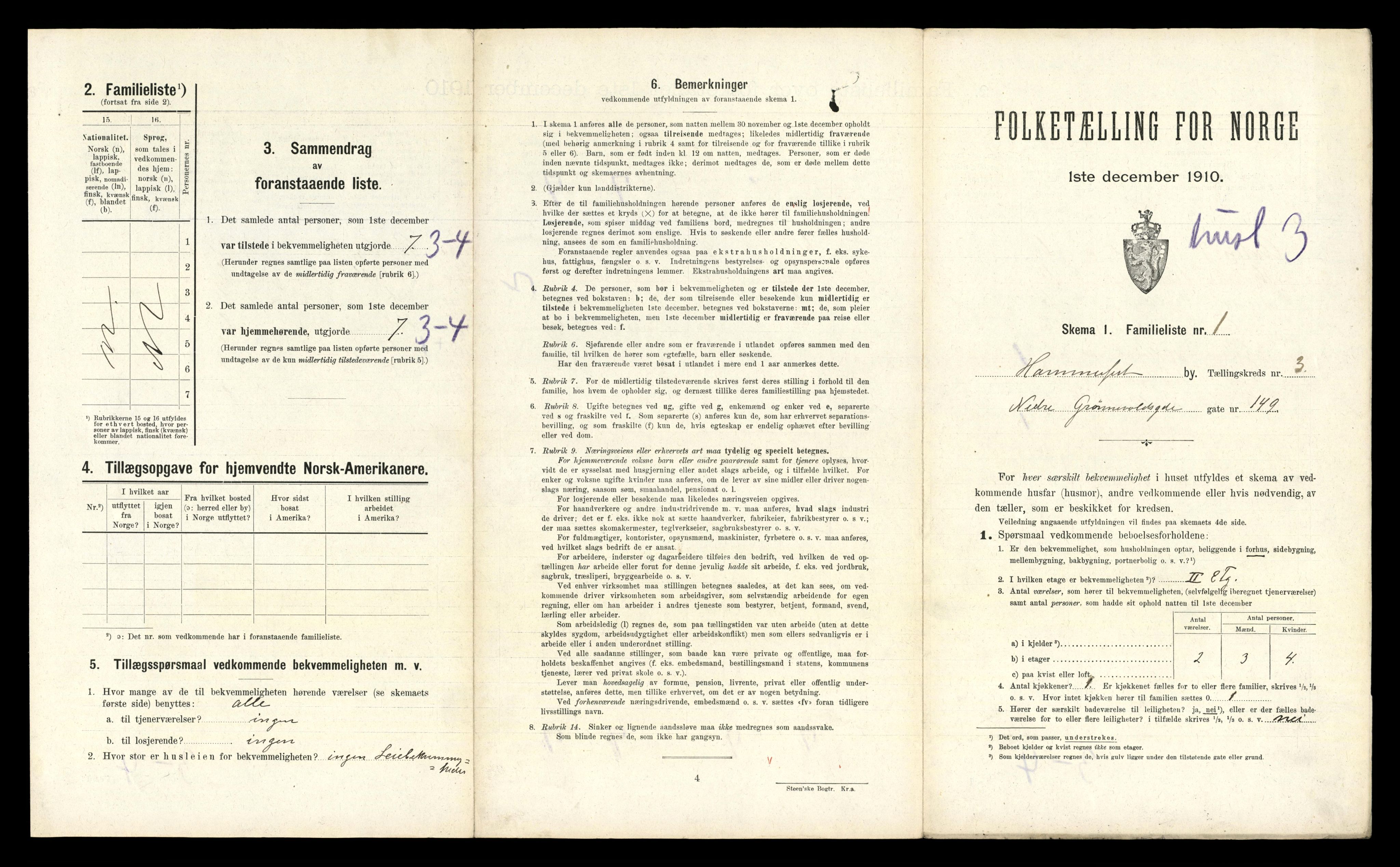 RA, 1910 census for Hammerfest, 1910, p. 1094