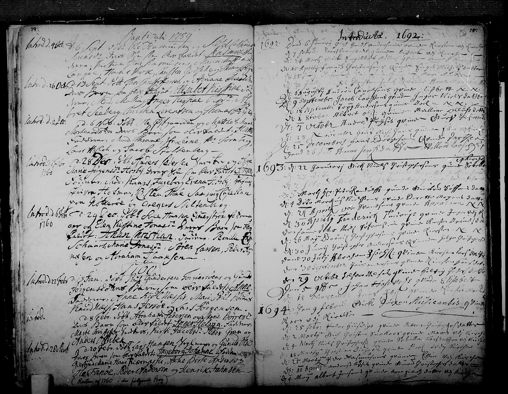 Tønsberg kirkebøker, AV/SAKO-A-330/F/Fa/L0001: Parish register (official) no. I 1, 1688-1760, p. 24-25