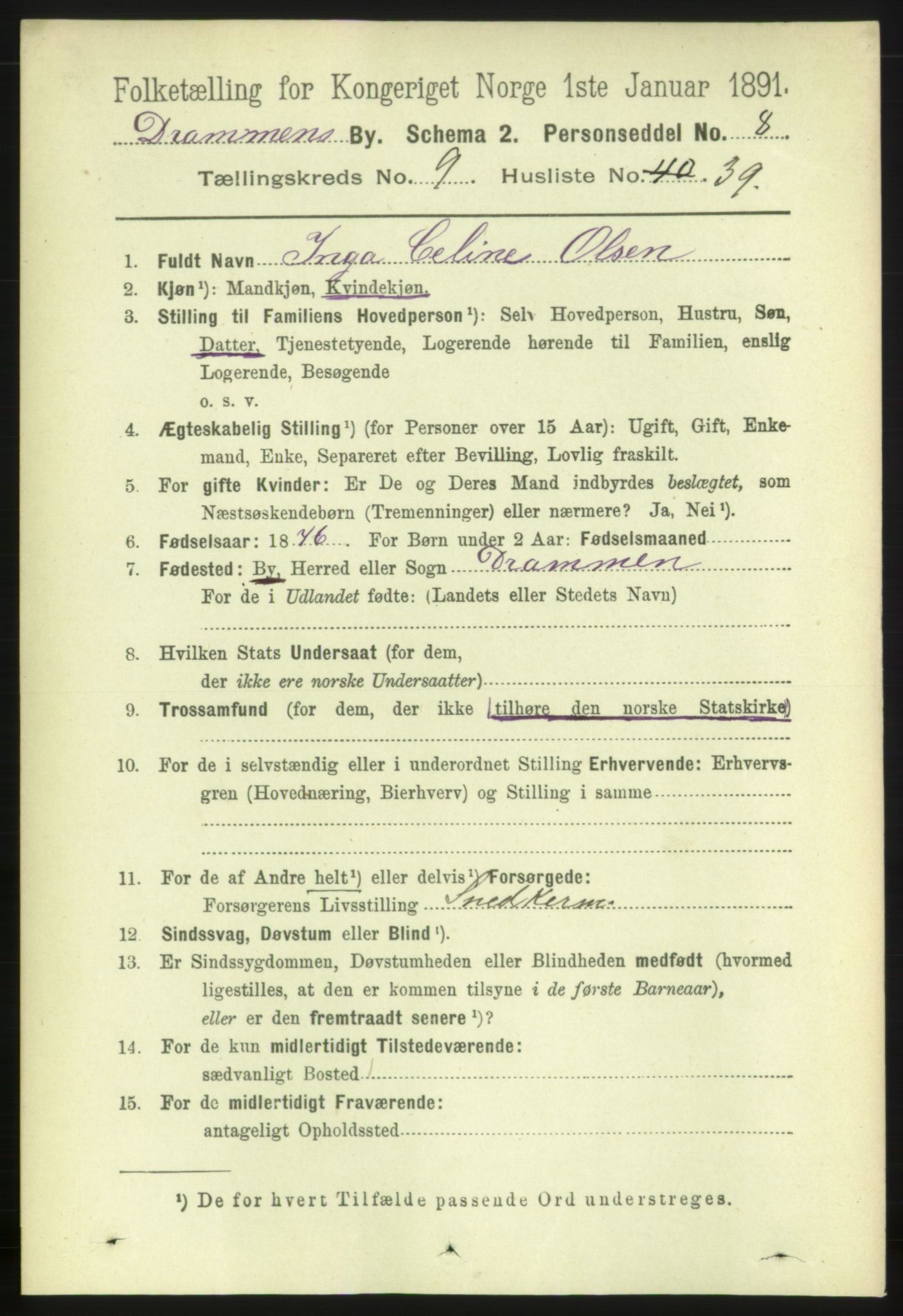 RA, 1891 census for 0602 Drammen, 1891, p. 7900