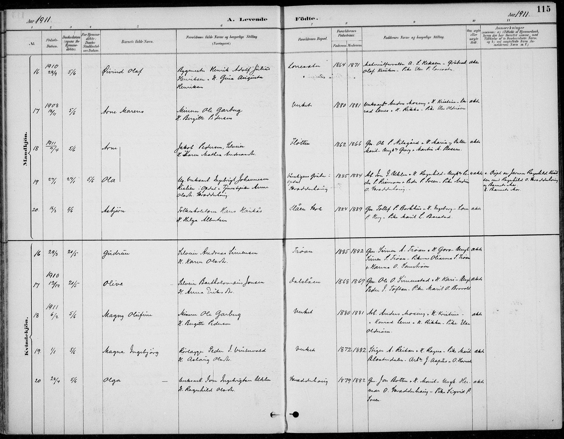 Alvdal prestekontor, AV/SAH-PREST-060/H/Ha/Haa/L0003: Parish register (official) no. 3, 1886-1912, p. 115