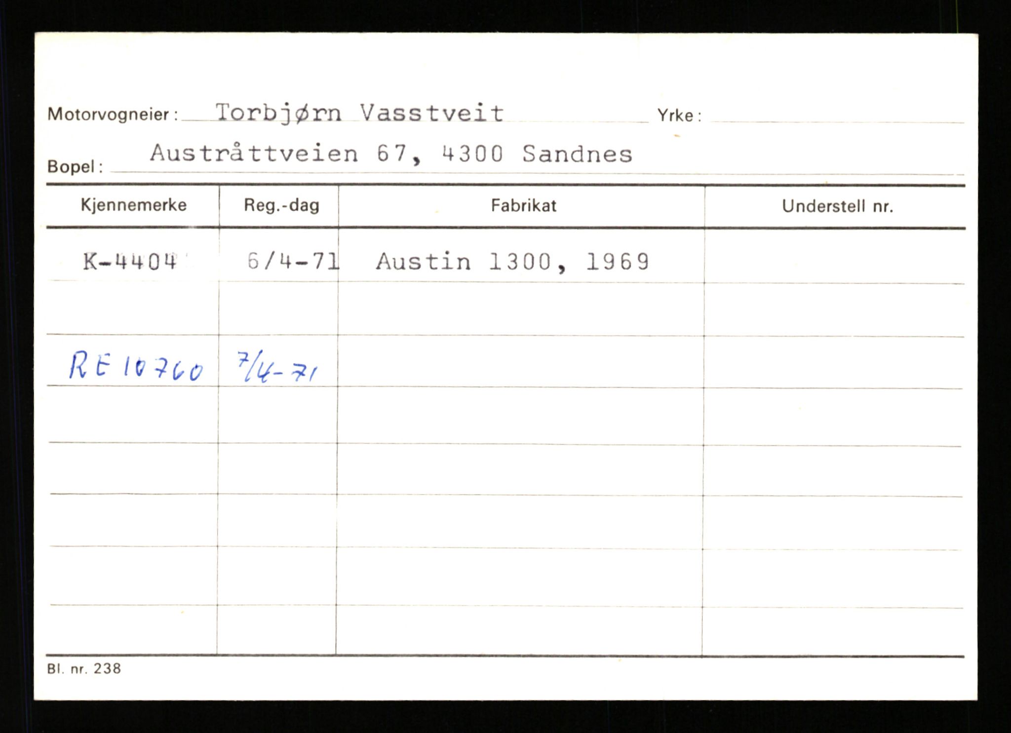 Stavanger trafikkstasjon, AV/SAST-A-101942/0/G/L0001: Registreringsnummer: 0 - 5782, 1930-1971, p. 2697