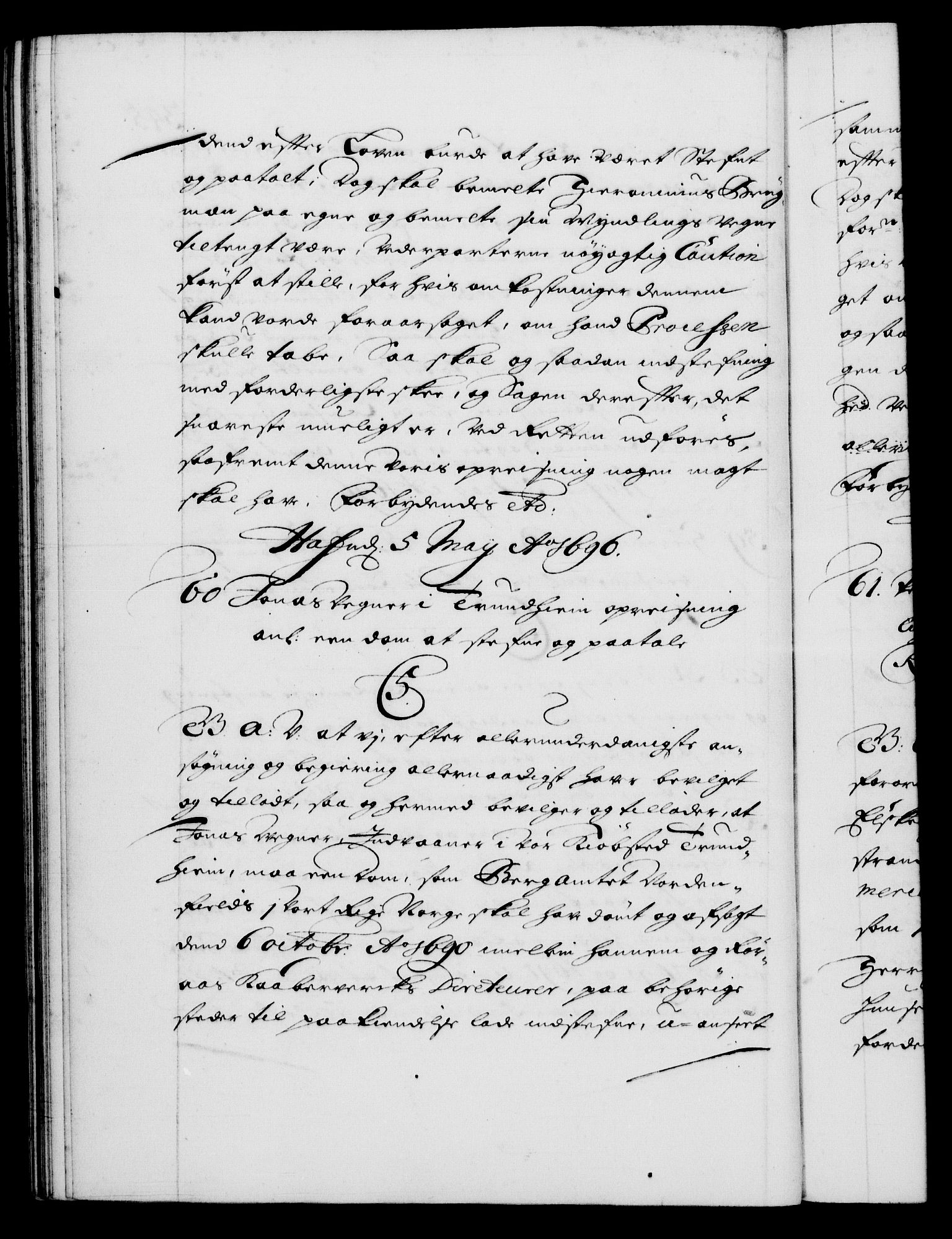 Danske Kanselli 1572-1799, AV/RA-EA-3023/F/Fc/Fca/Fcaa/L0016: Norske registre (mikrofilm), 1692-1697, p. 345b