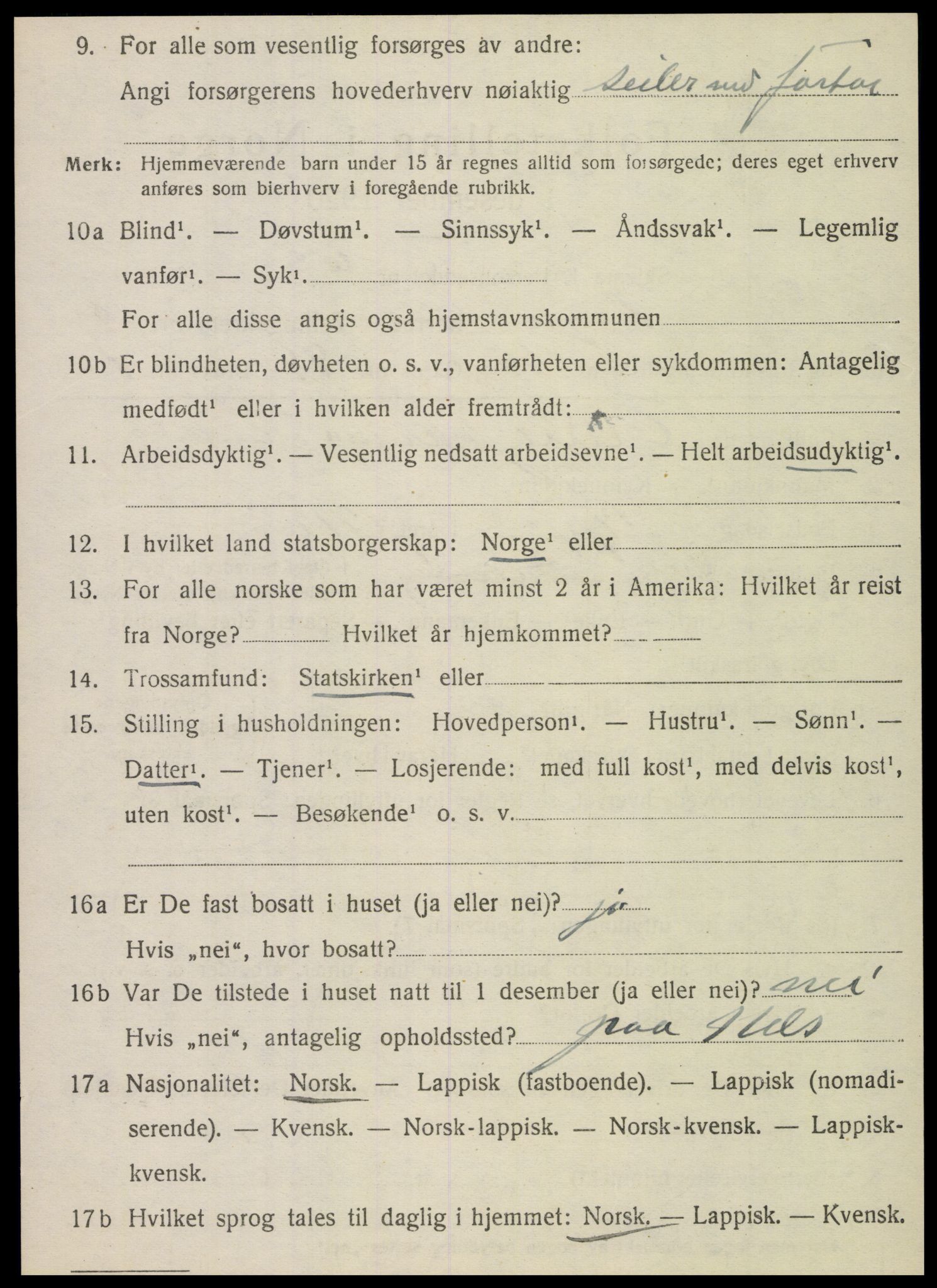 SAT, 1920 census for Vega, 1920, p. 4532