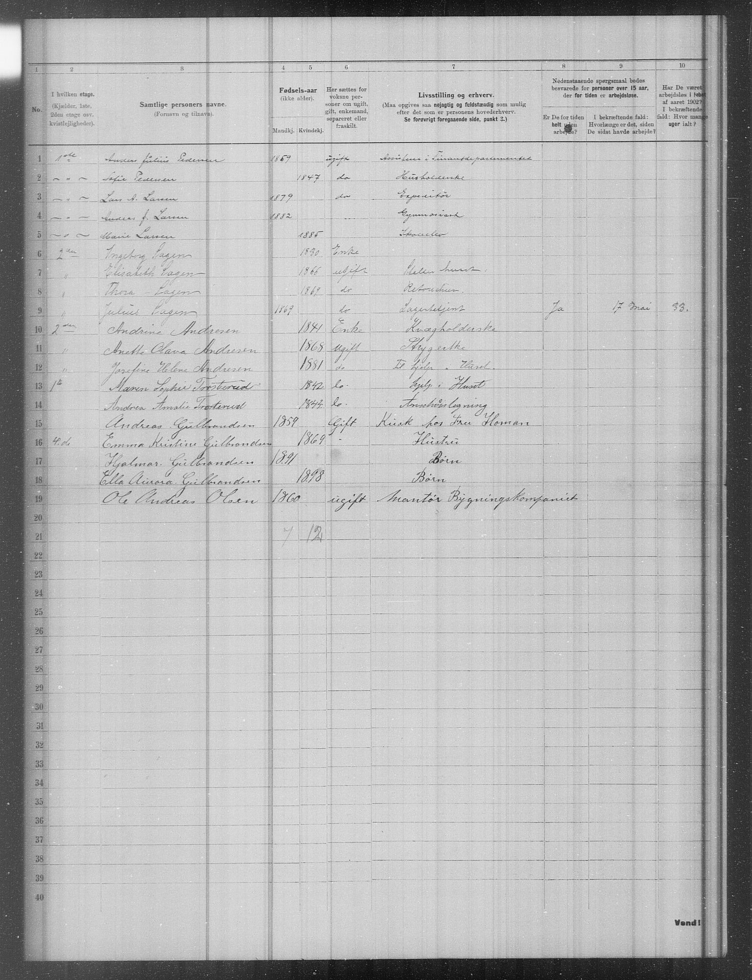 OBA, Municipal Census 1902 for Kristiania, 1902, p. 14431