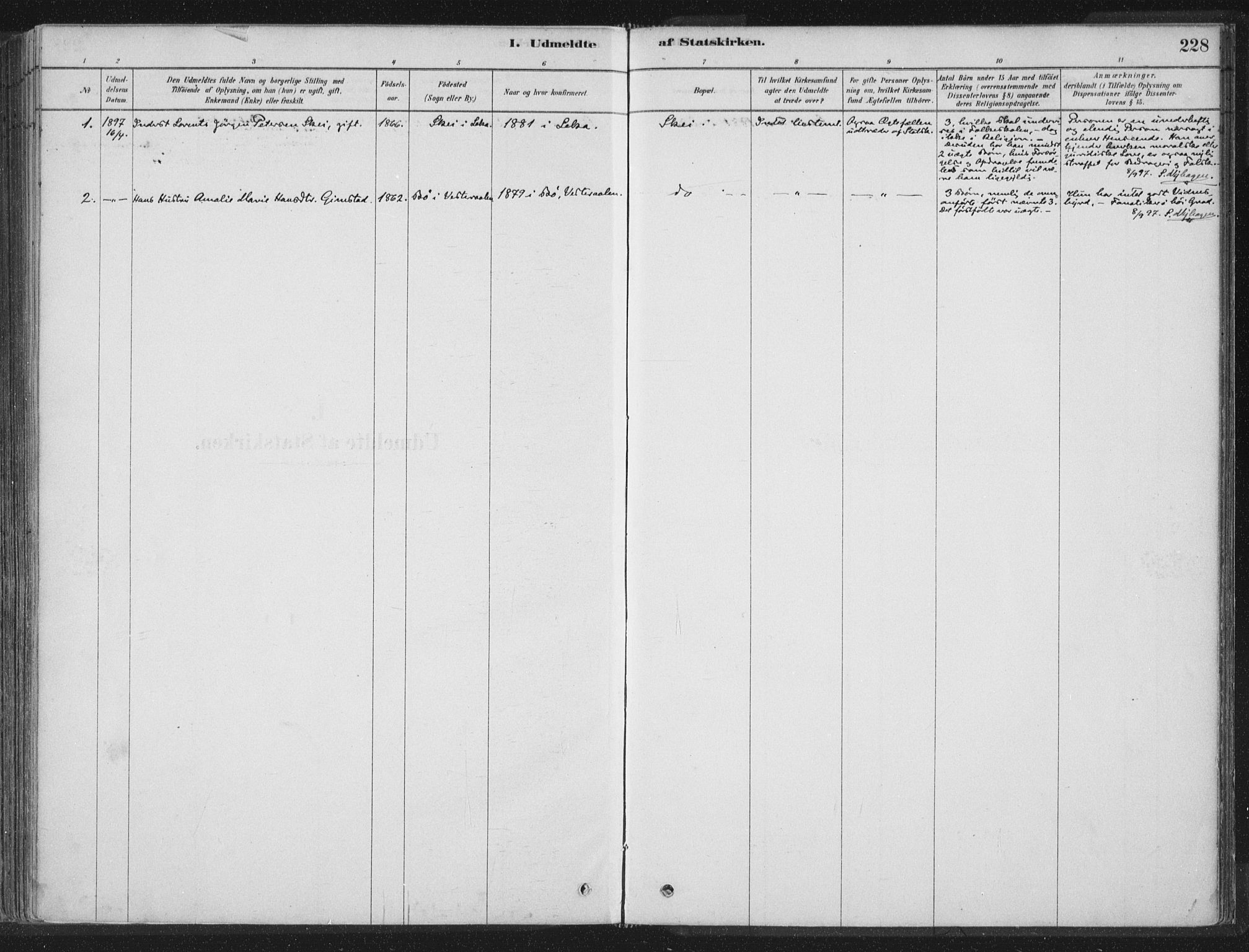 Ministerialprotokoller, klokkerbøker og fødselsregistre - Nord-Trøndelag, SAT/A-1458/788/L0697: Parish register (official) no. 788A04, 1878-1902, p. 228
