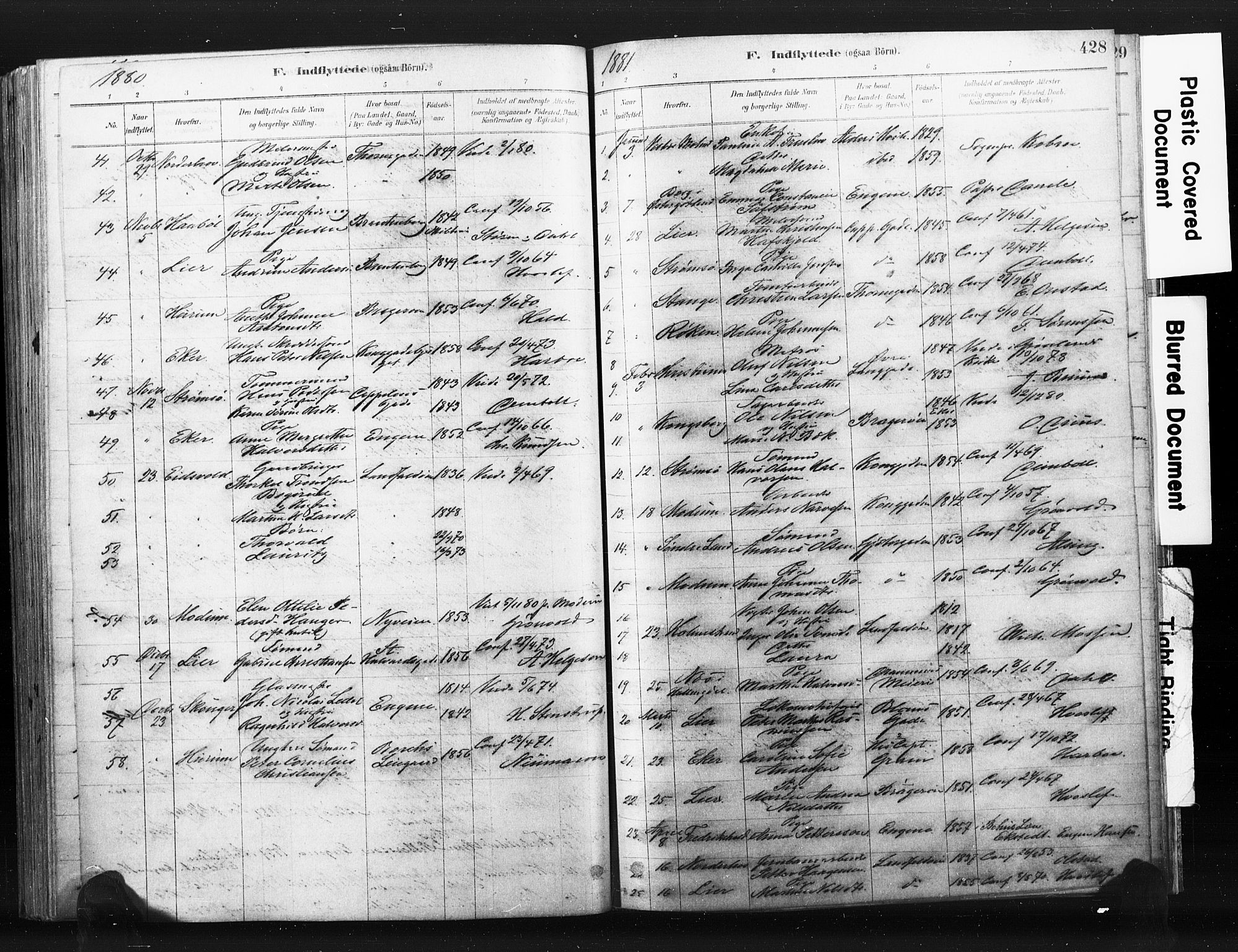 Bragernes kirkebøker, SAKO/A-6/F/Fb/L0006b: Parish register (official) no. II 6B, 1878-1885, p. 428