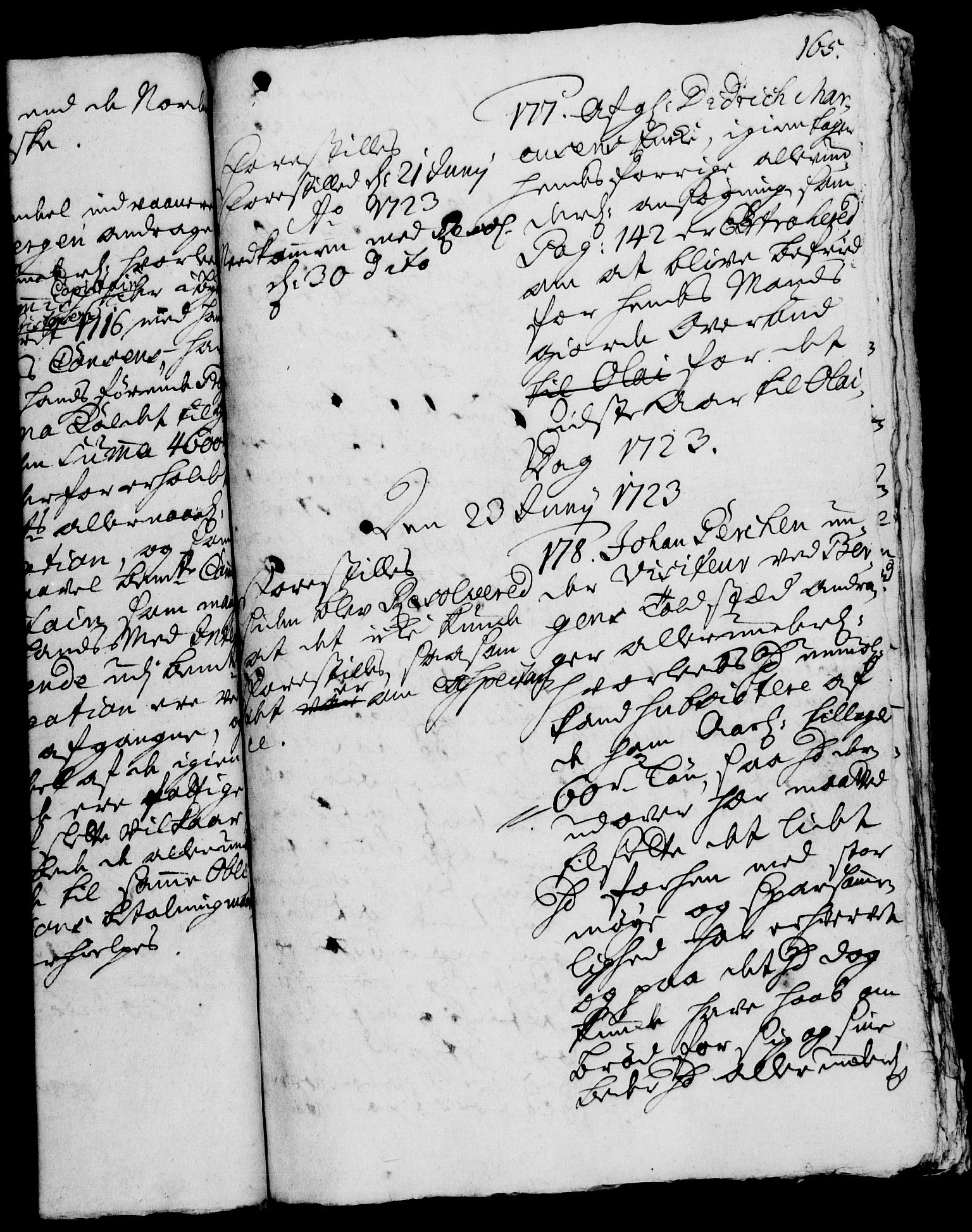 Rentekammeret, Kammerkanselliet, RA/EA-3111/G/Gh/Gha/L0006: Norsk ekstraktmemorialprotokoll (merket RK 53.51), 1723-1724, p. 165