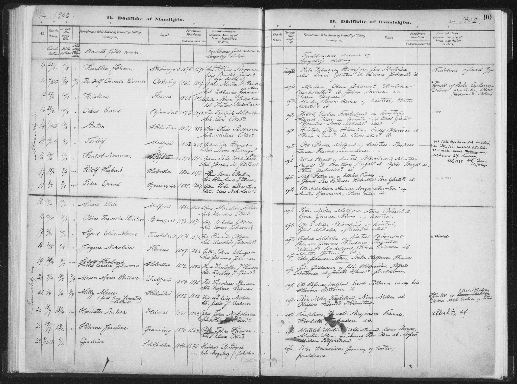 Ministerialprotokoller, klokkerbøker og fødselsregistre - Nordland, AV/SAT-A-1459/890/L1286: Parish register (official) no. 890A01, 1882-1902, p. 90