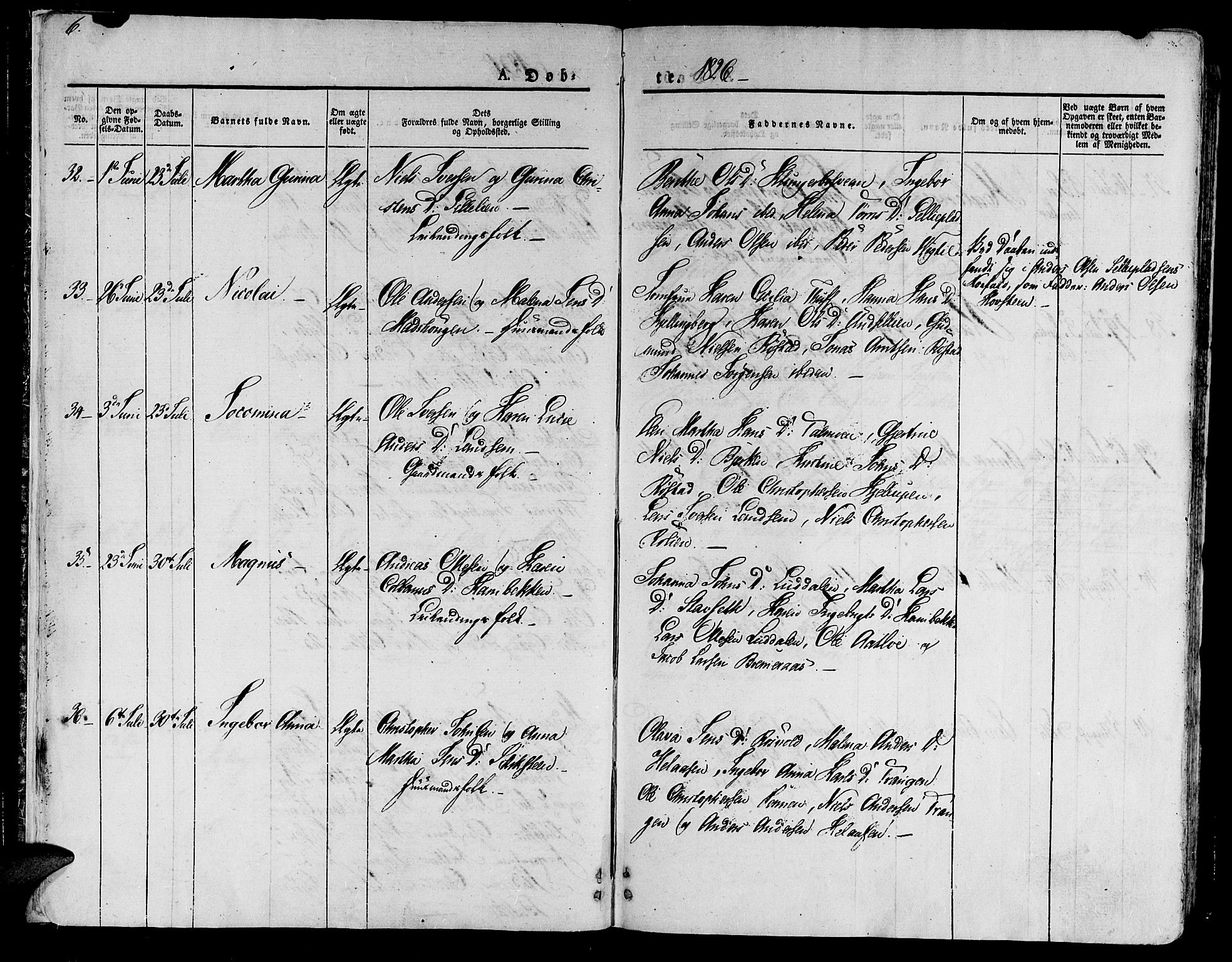 Ministerialprotokoller, klokkerbøker og fødselsregistre - Nord-Trøndelag, AV/SAT-A-1458/701/L0006: Parish register (official) no. 701A06, 1825-1841, p. 6