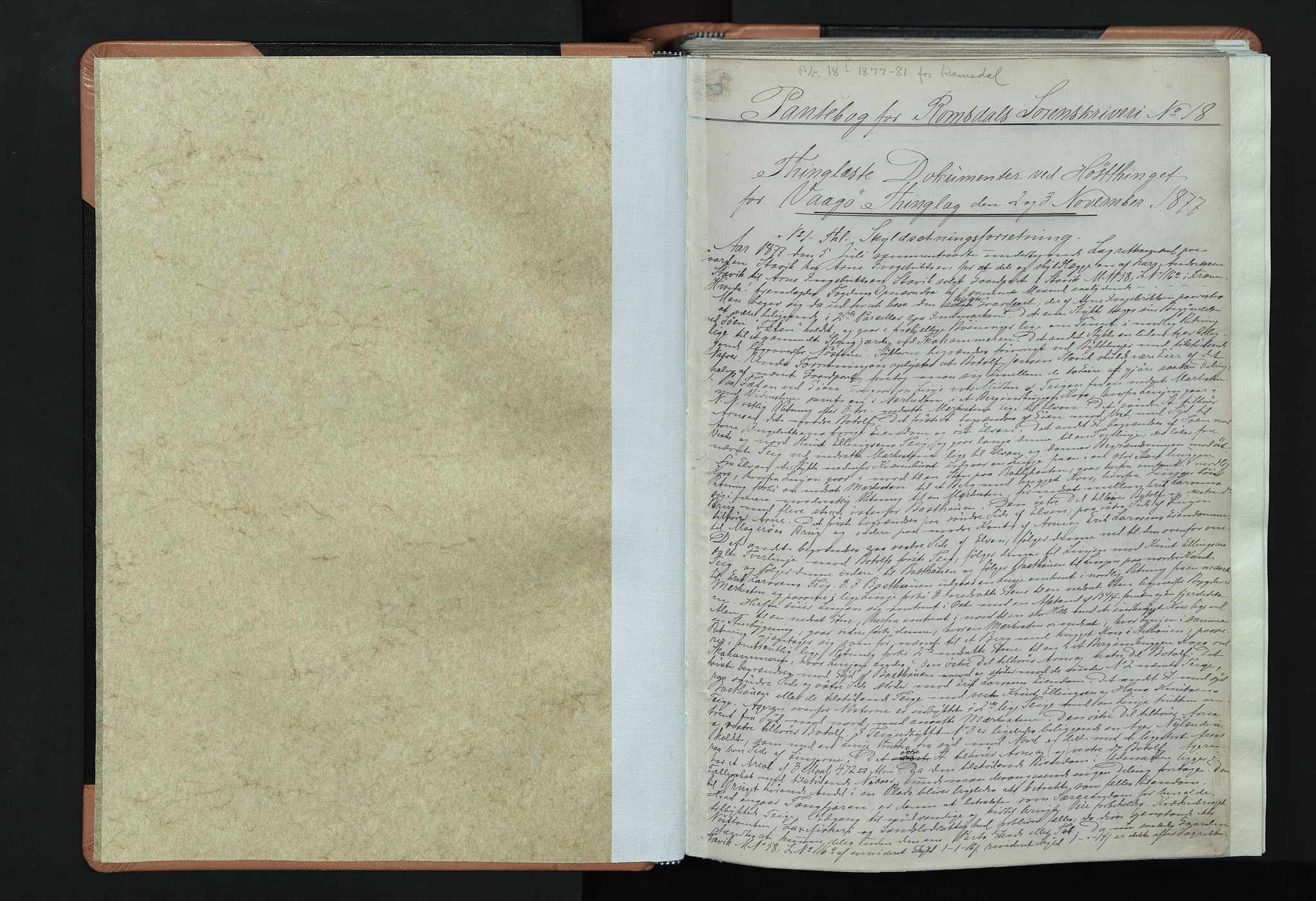 Romsdal sorenskriveri, SAT/A-4149/1/2/2C/L0021: Mortgage book no. 18 I, 1877-1879