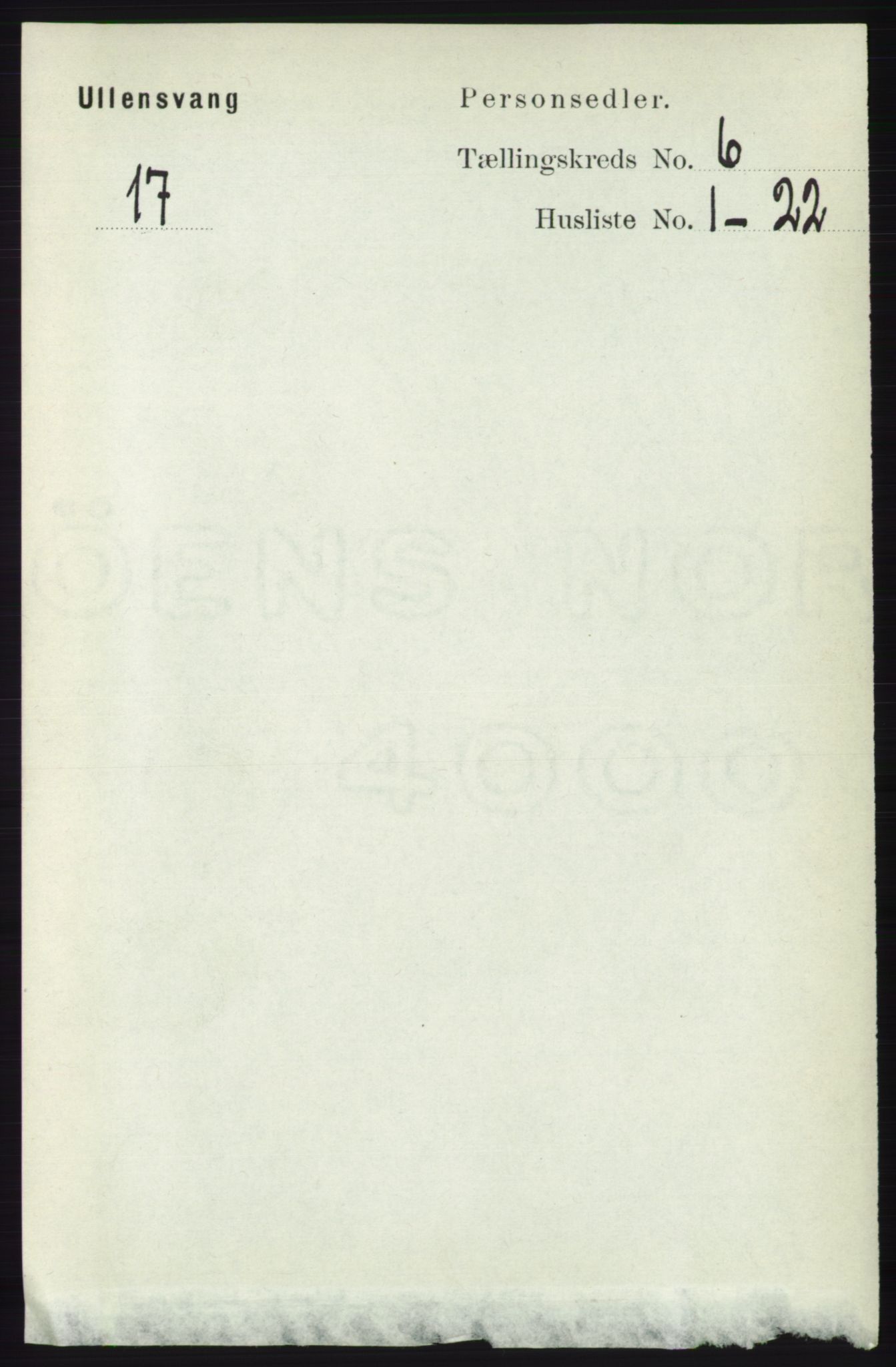 RA, 1891 census for 1230 Ullensvang, 1891, p. 1907