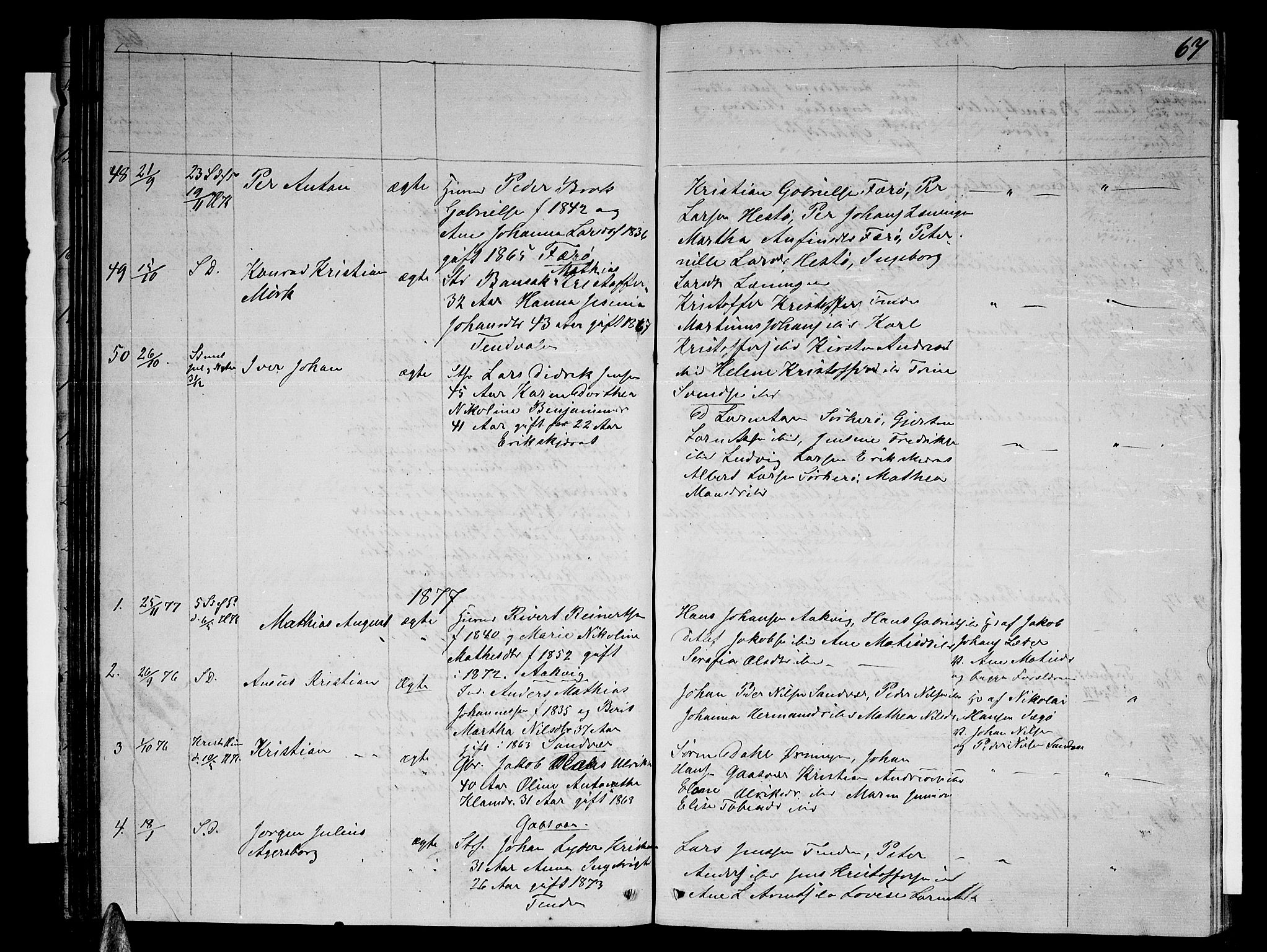 Ministerialprotokoller, klokkerbøker og fødselsregistre - Nordland, SAT/A-1459/834/L0512: Parish register (copy) no. 834C03, 1862-1877, p. 67