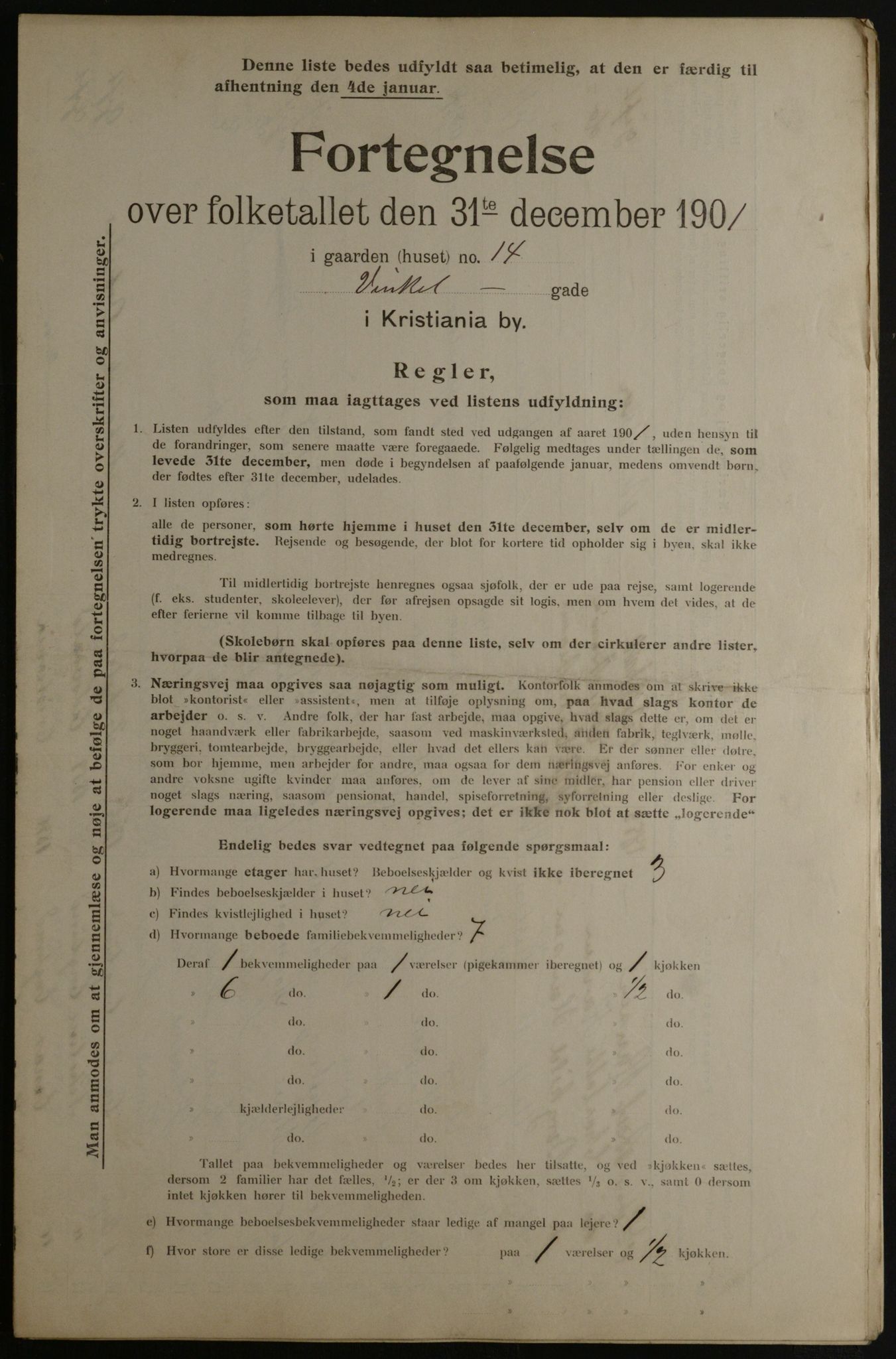 OBA, Municipal Census 1901 for Kristiania, 1901, p. 18997