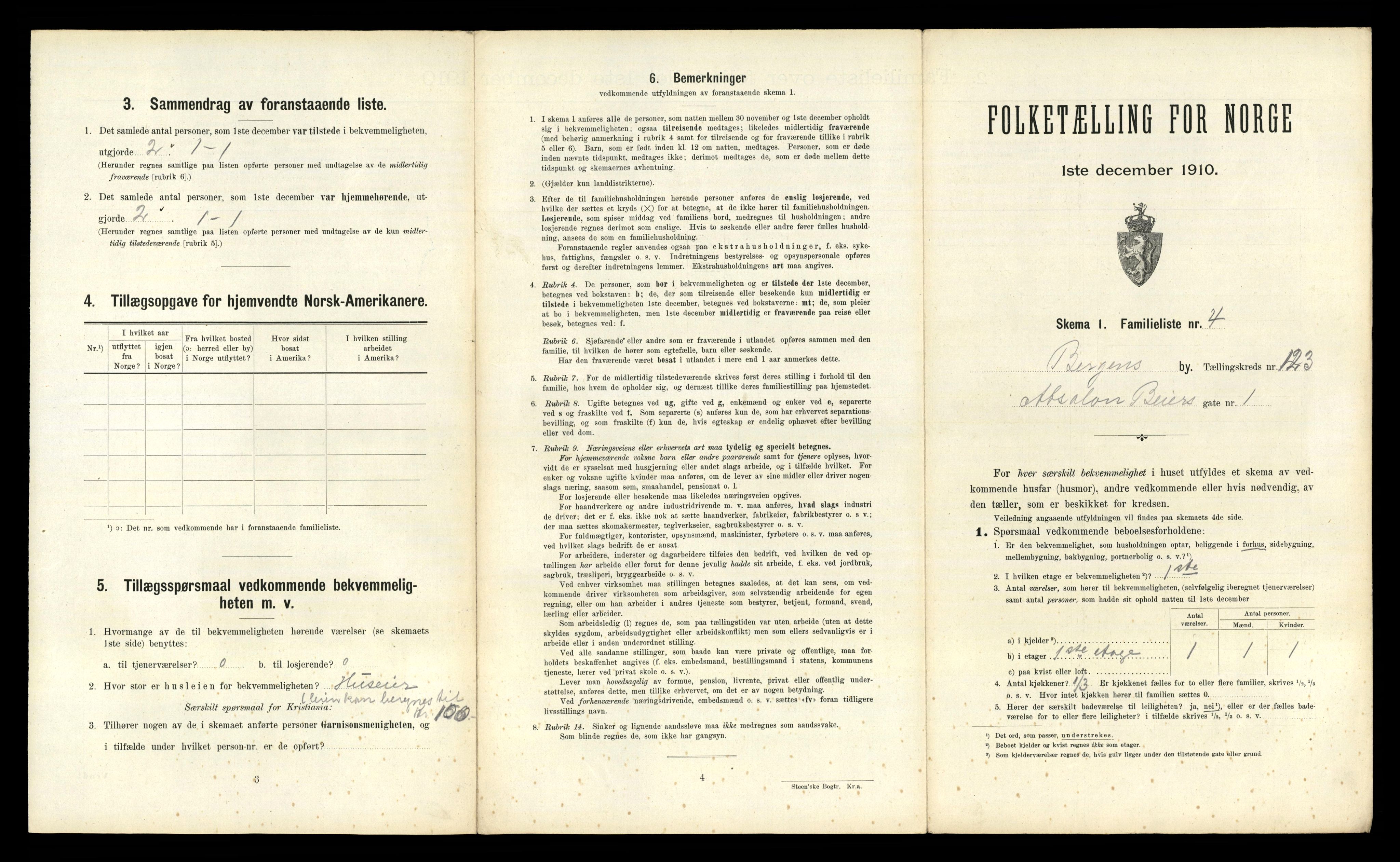 RA, 1910 census for Bergen, 1910, p. 42513