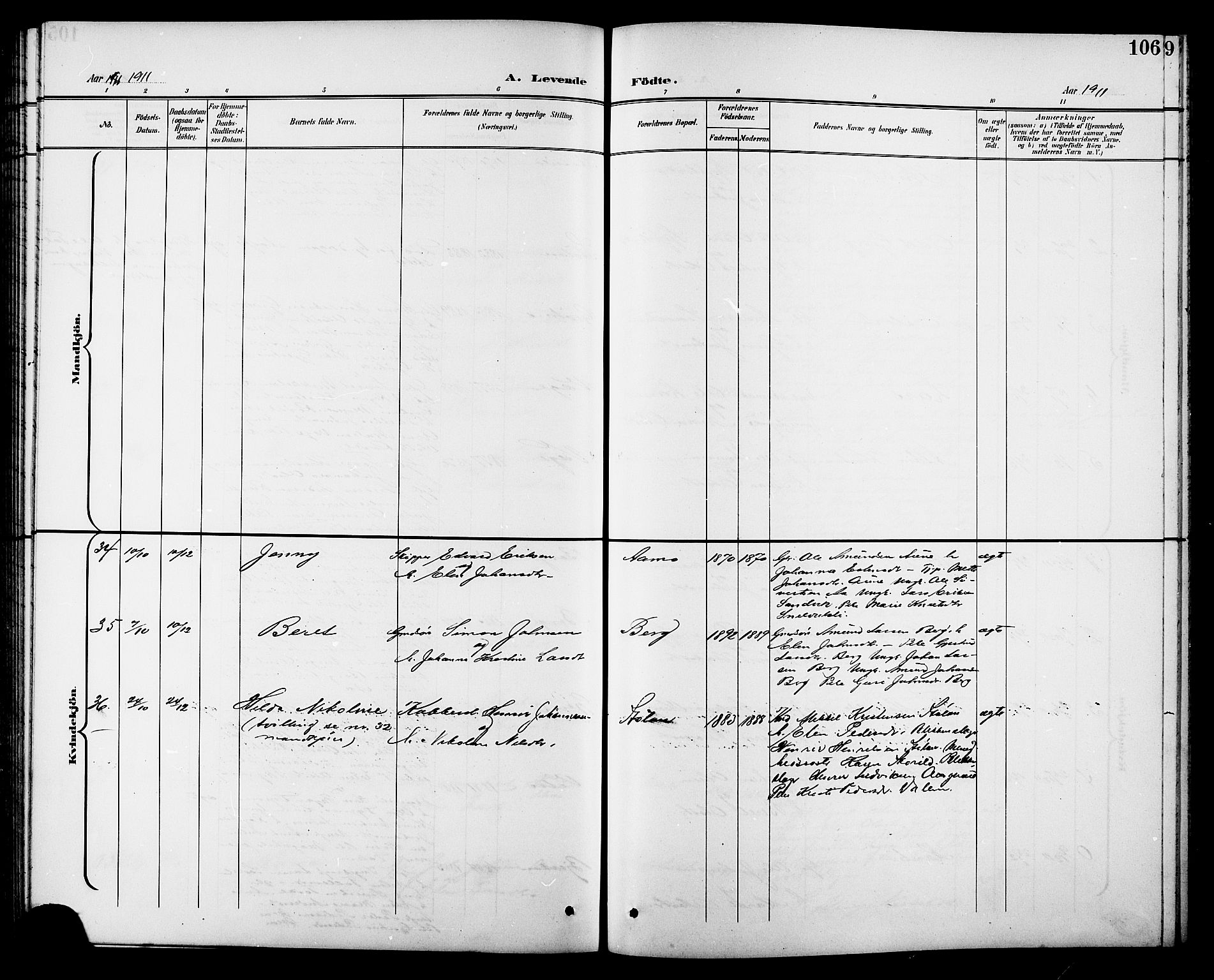Ministerialprotokoller, klokkerbøker og fødselsregistre - Sør-Trøndelag, SAT/A-1456/630/L0505: Parish register (copy) no. 630C03, 1899-1914, p. 106