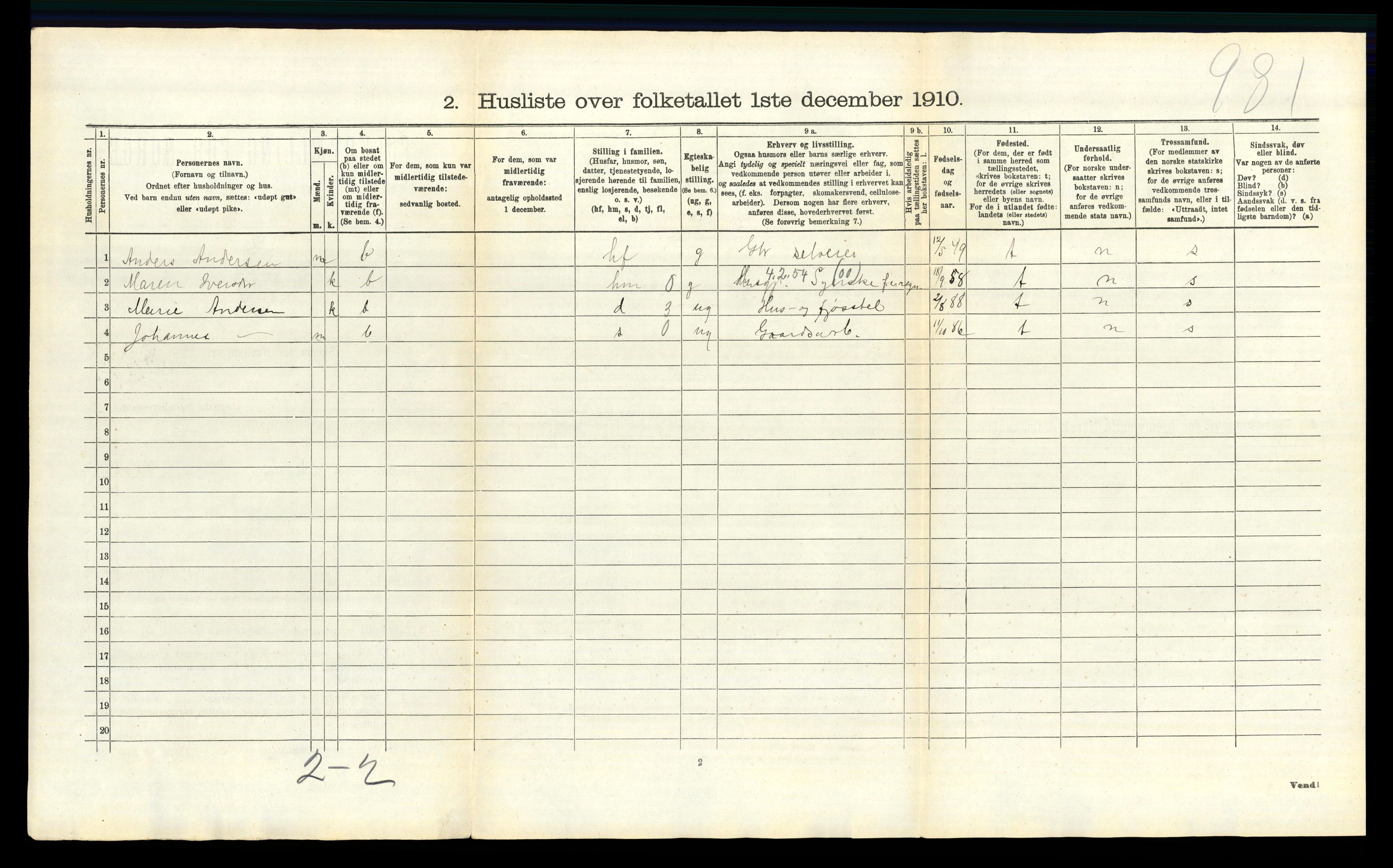 RA, 1910 census for Rakkestad, 1910, p. 998