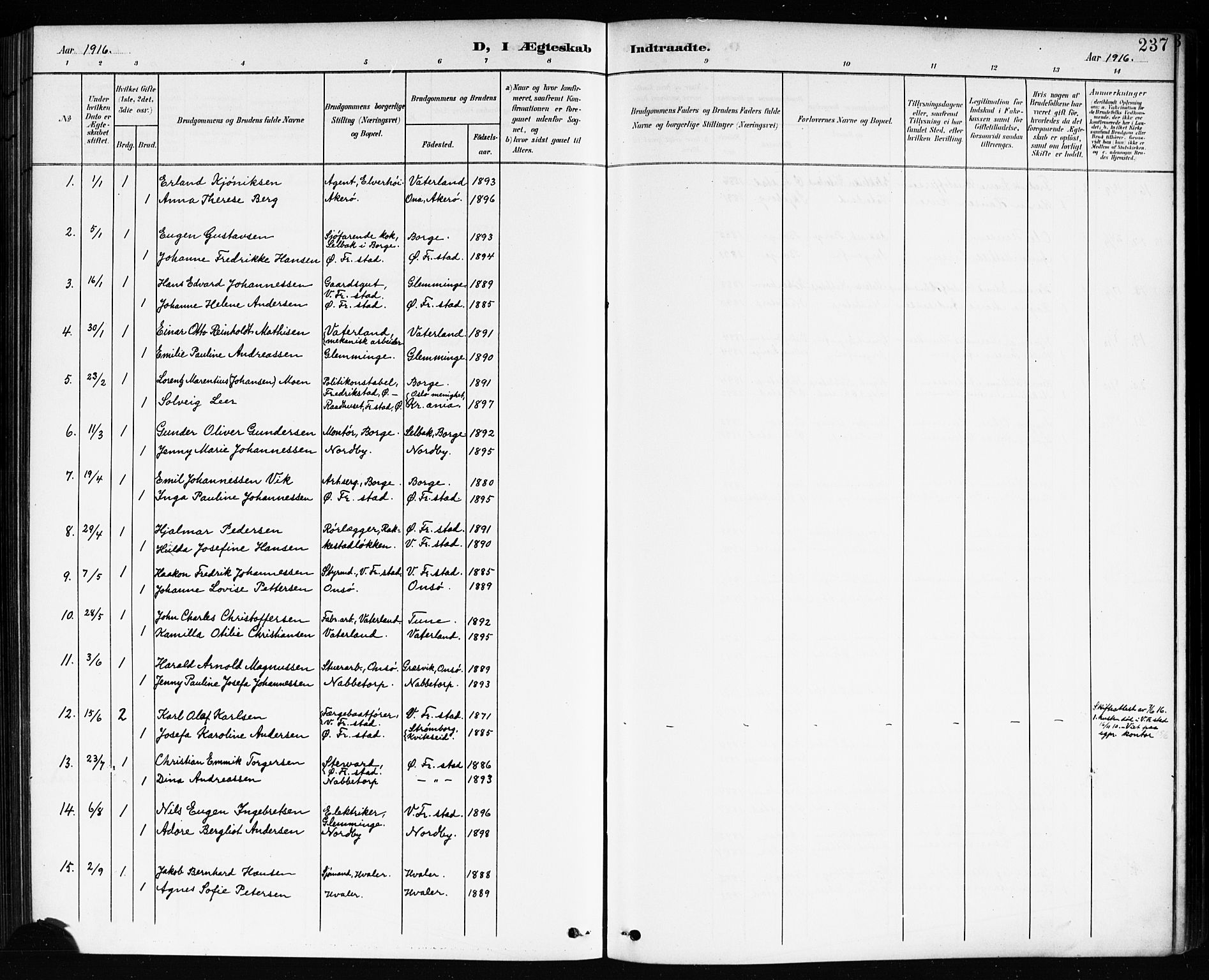 Østre Fredrikstad prestekontor Kirkebøker, AV/SAO-A-10907/G/Ga/L0002: Parish register (copy) no. 2, 1900-1919, p. 237