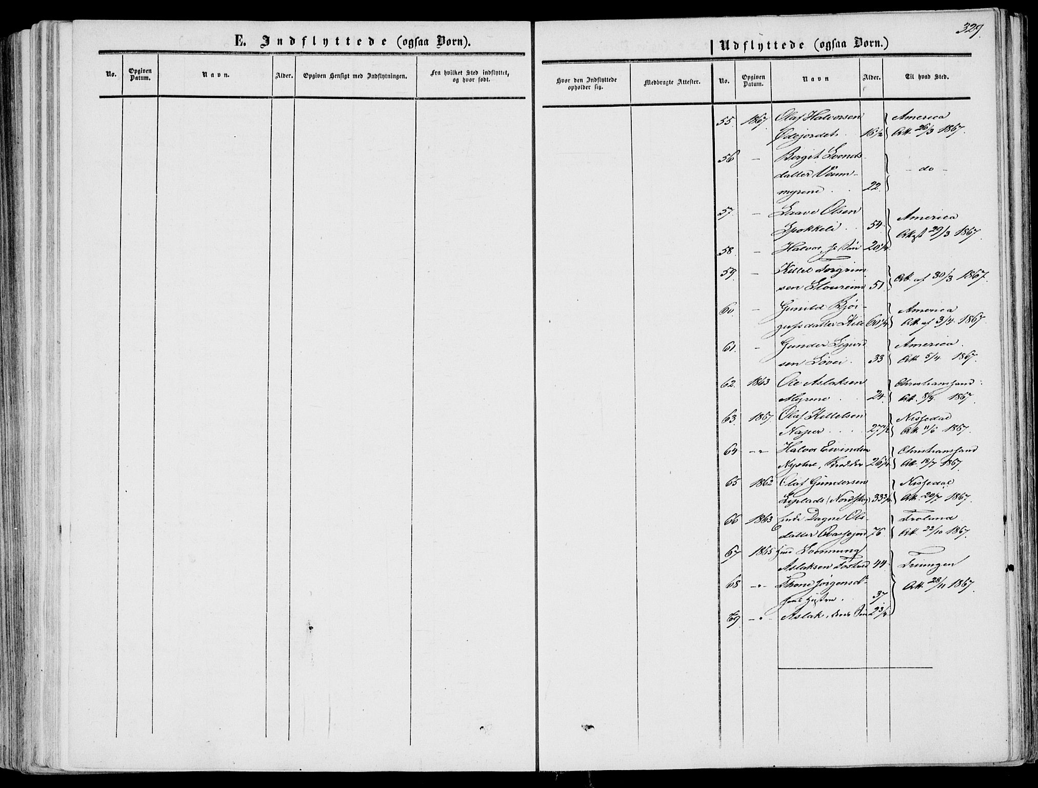 Fyresdal kirkebøker, AV/SAKO-A-263/F/Fa/L0005: Parish register (official) no. I 5, 1855-1871, p. 329