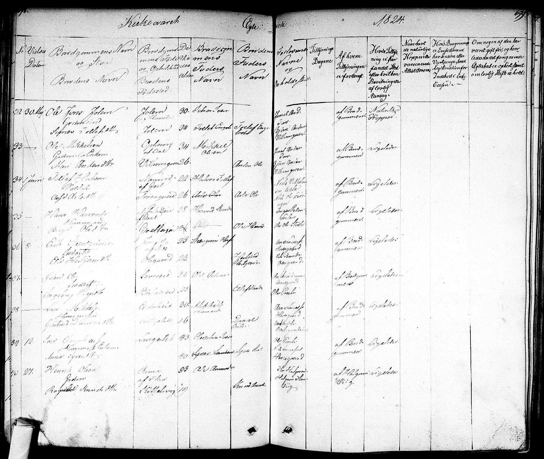 Nes kirkebøker, AV/SAKO-A-236/F/Fa/L0008: Parish register (official) no. 8, 1824-1834, p. 698-699